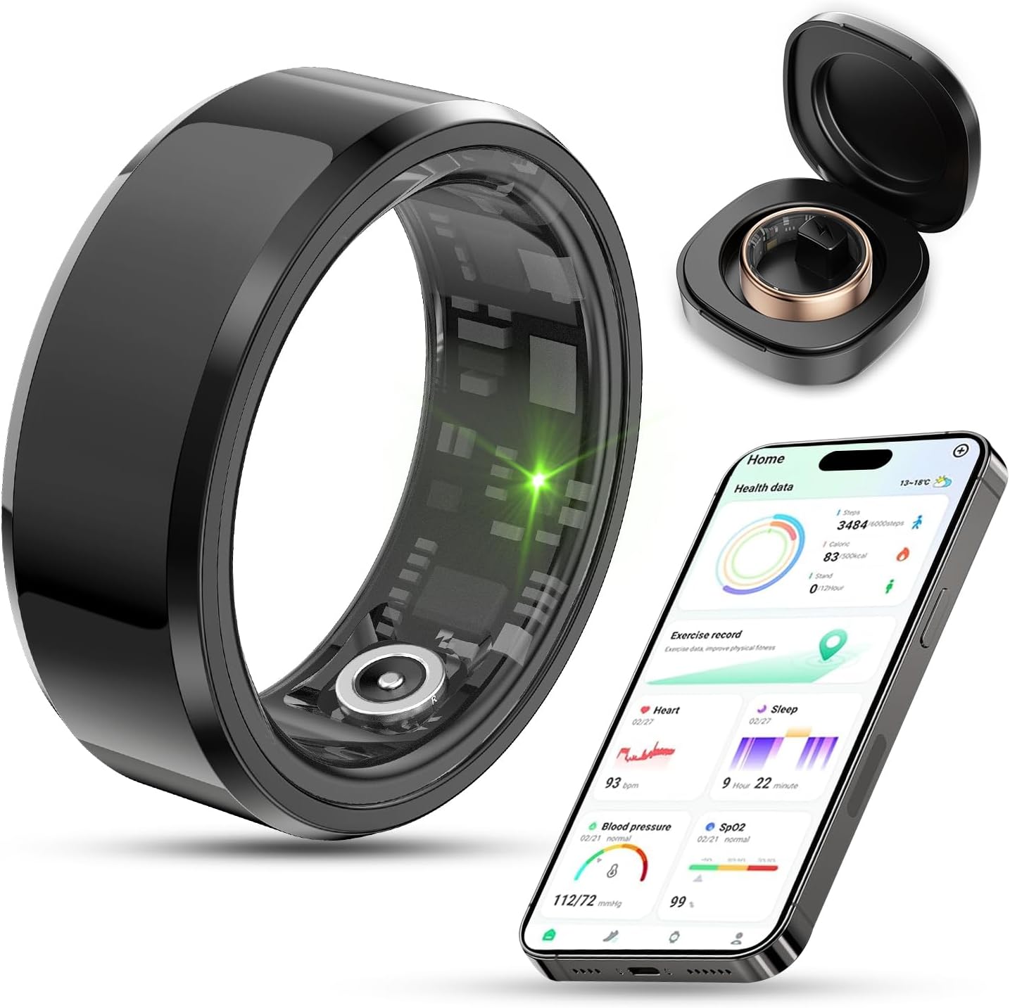 2024 Smart Ring Health Tracker - Fitness & Sleep Goals Achieved!