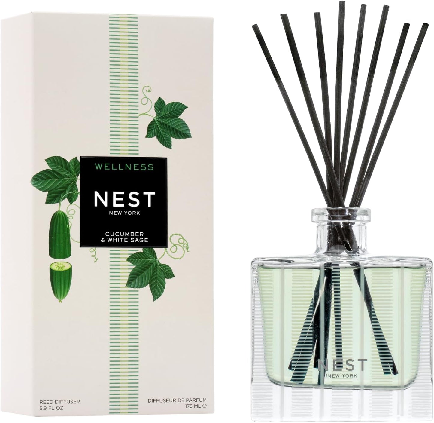 NEST New York Reed Diffuser with Cucumber & White Sage Scent