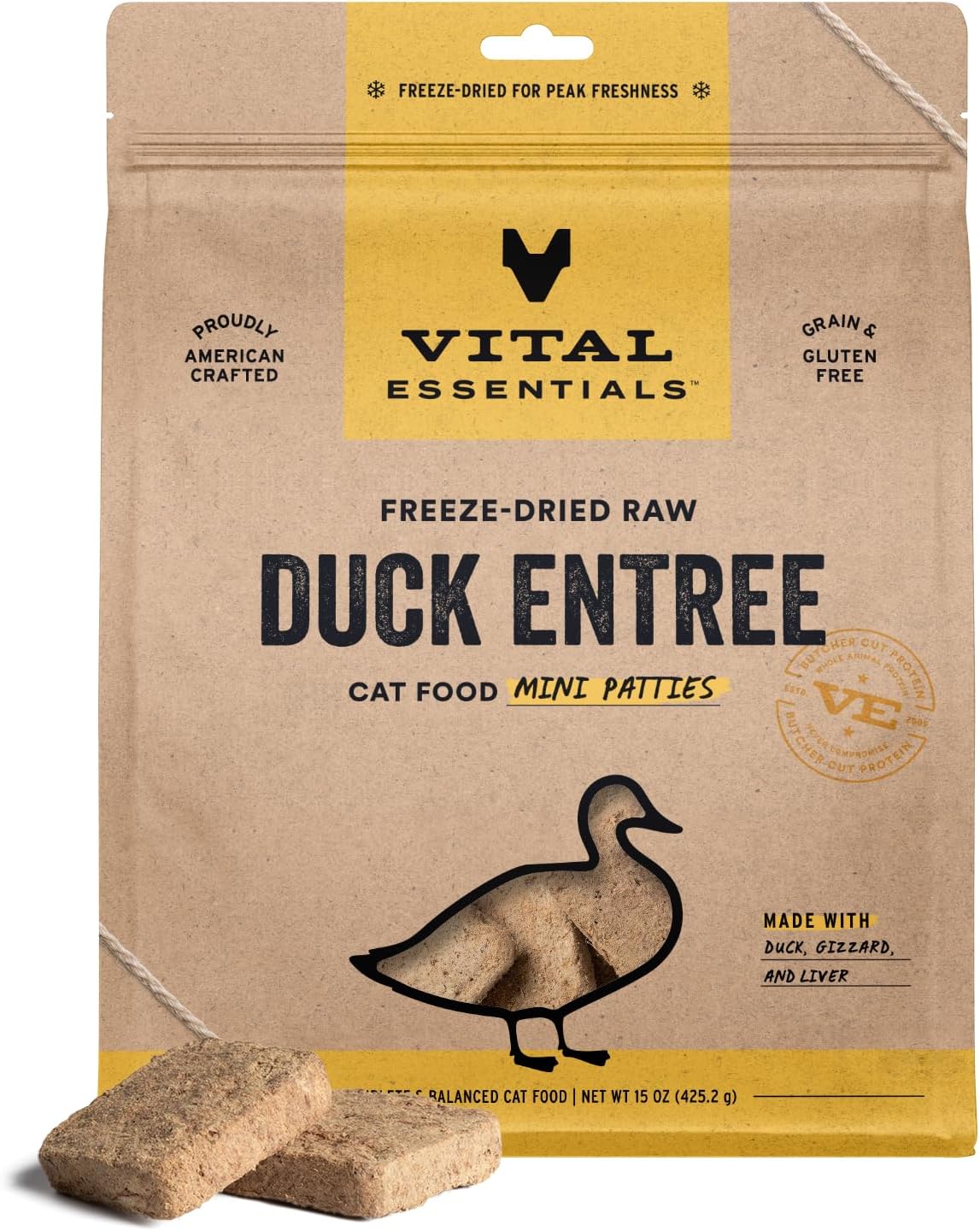 Vital Essentials Freeze-Dried Raw Duck Cat Food for Optimal Health