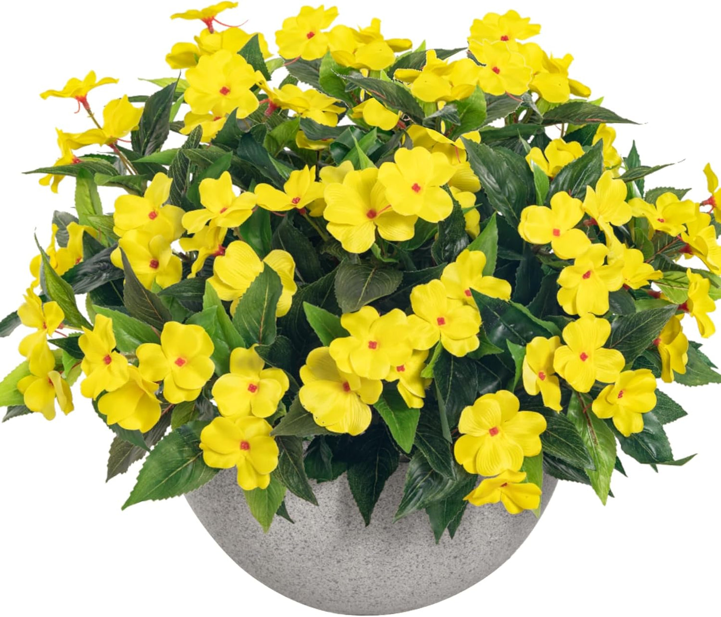 15.7in Artificial Impatiens Bouquet for Home Spring Decor