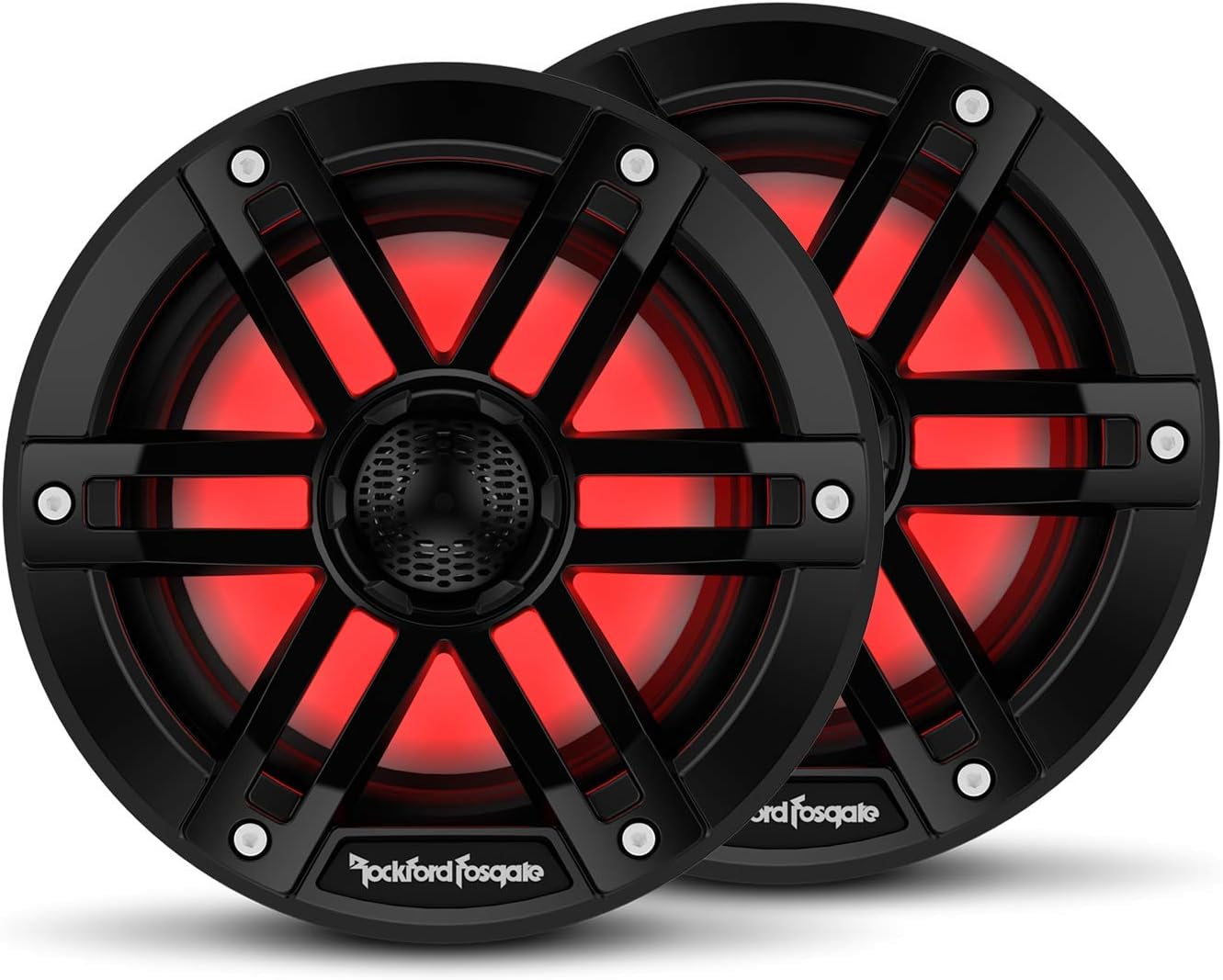 Rockford Fosgate M1-6B Coaxial Marine Speakers - LED Multicolor Lights