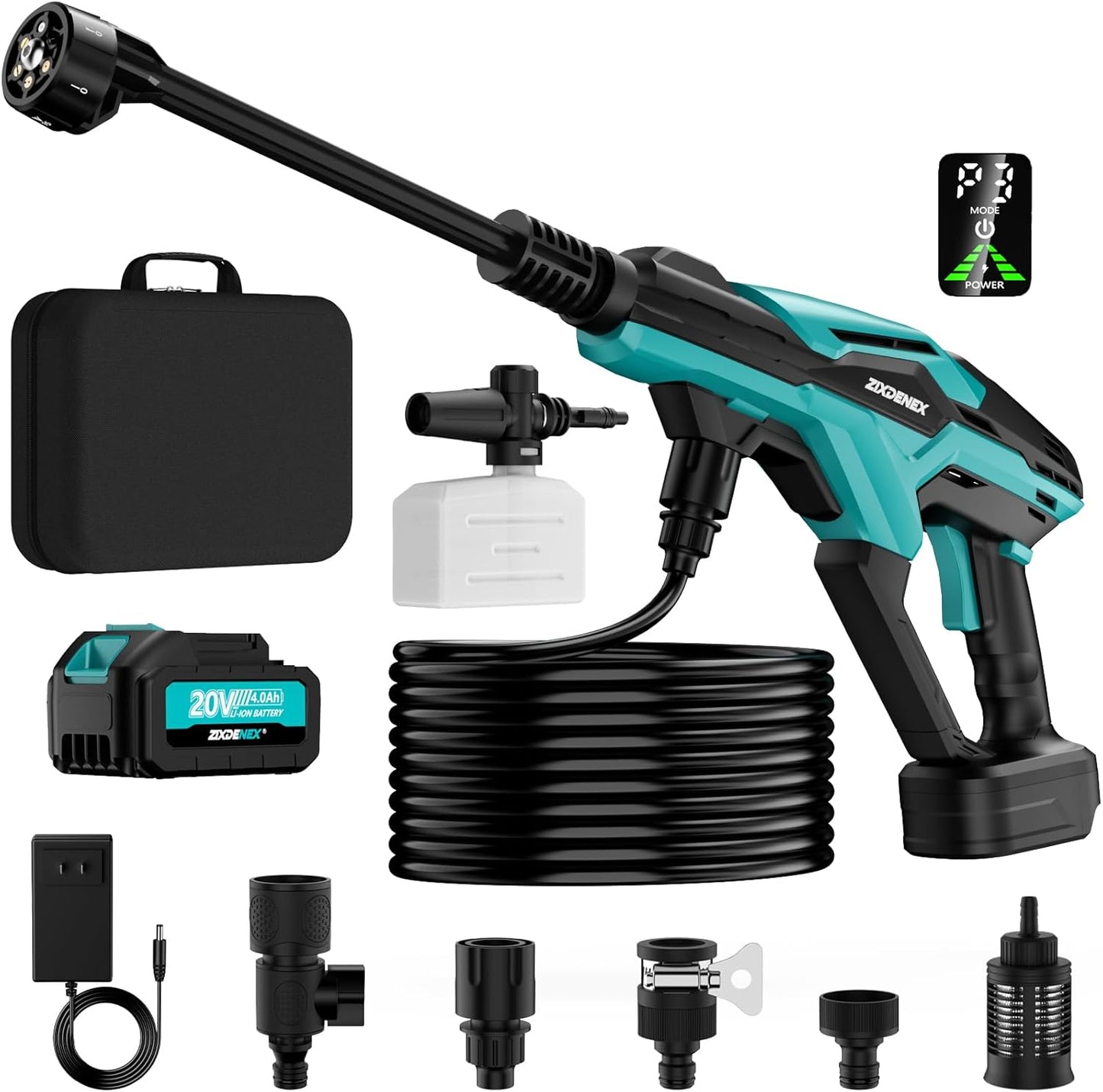 Cordless Pressure Washer with 800PSI Power for Yard and Car