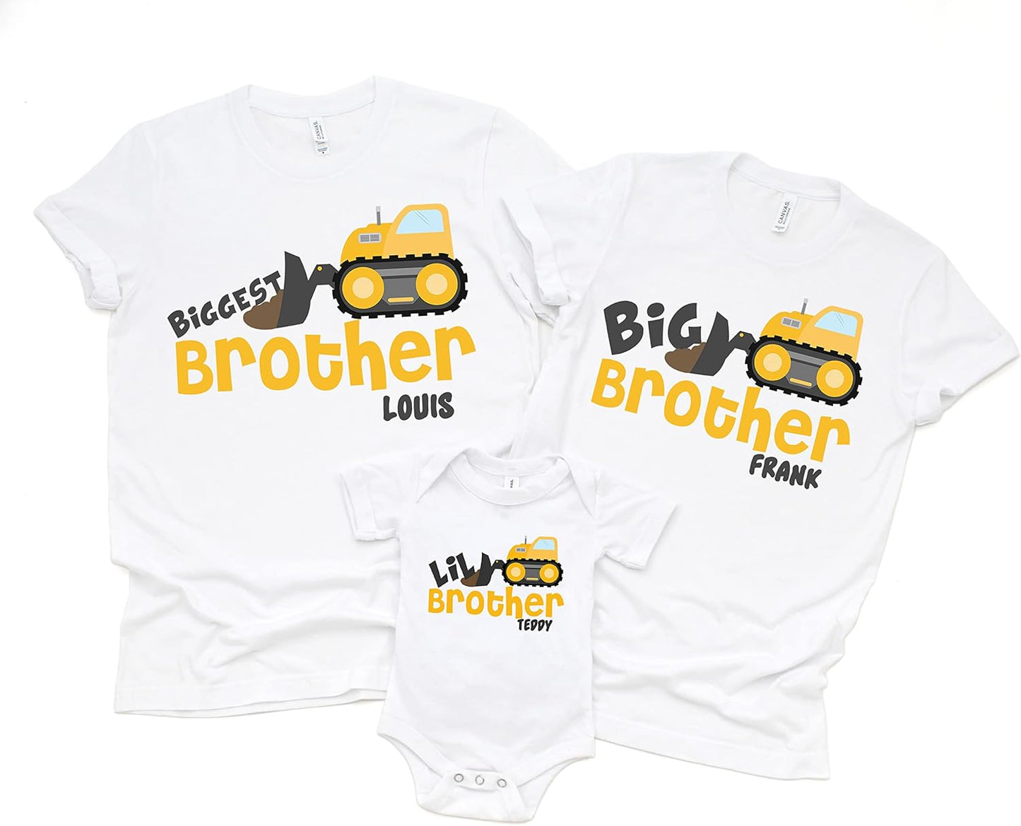 Personalized Biggest Brother Big Brother Little Shirt Set of 3