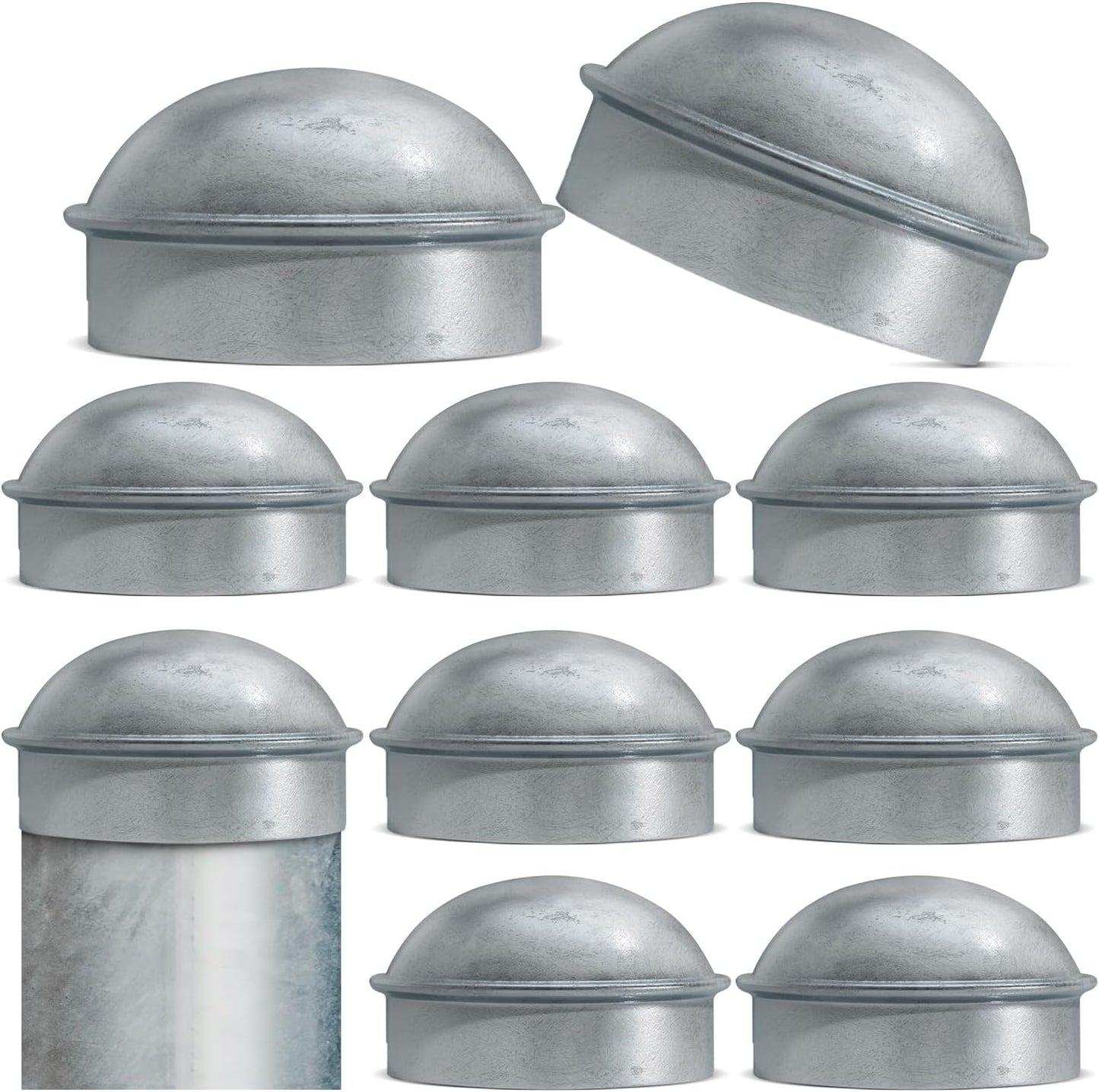 VIVIDA 4 Inch Chain Link Post Caps for 4 Inch OD Pipe - 10 PCS
