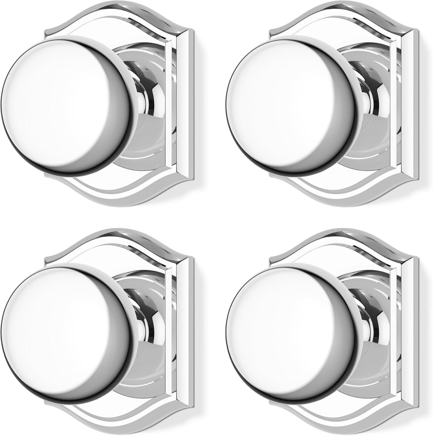 Classic Decorative Bright Chrome Dummy Door Knobs for Interiors