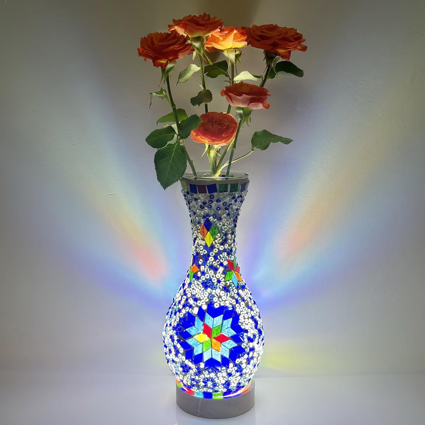 Turkish Moroccan Table Lamp Mosaic Vase Lamp for Cozy Lighting