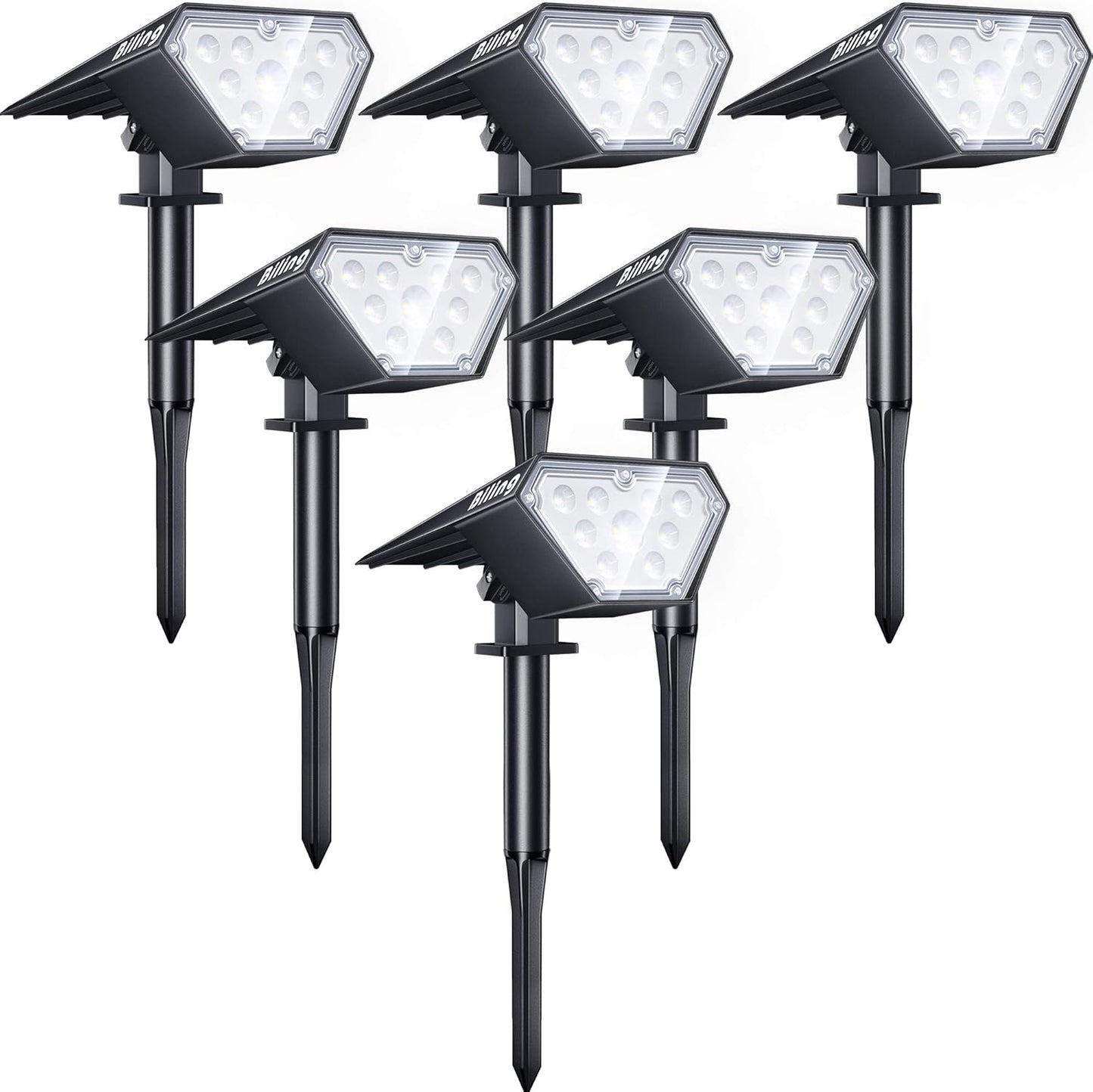 Biling Solar Spot Lights Outdoor - 12 LED Bulbs for Your Garden