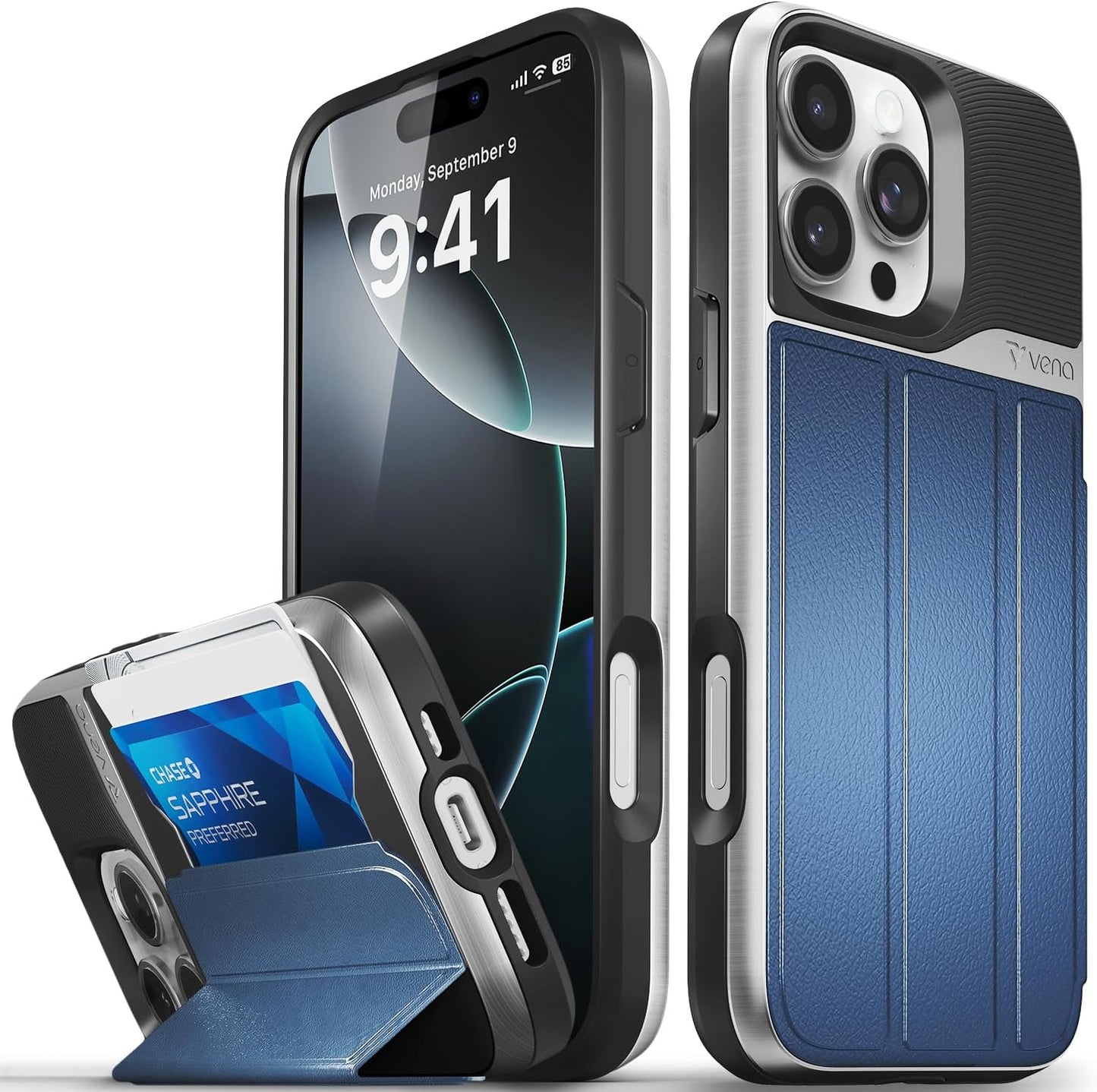 VENA vCommute iPhone 16 Pro Max Wallet Case with Kickstand