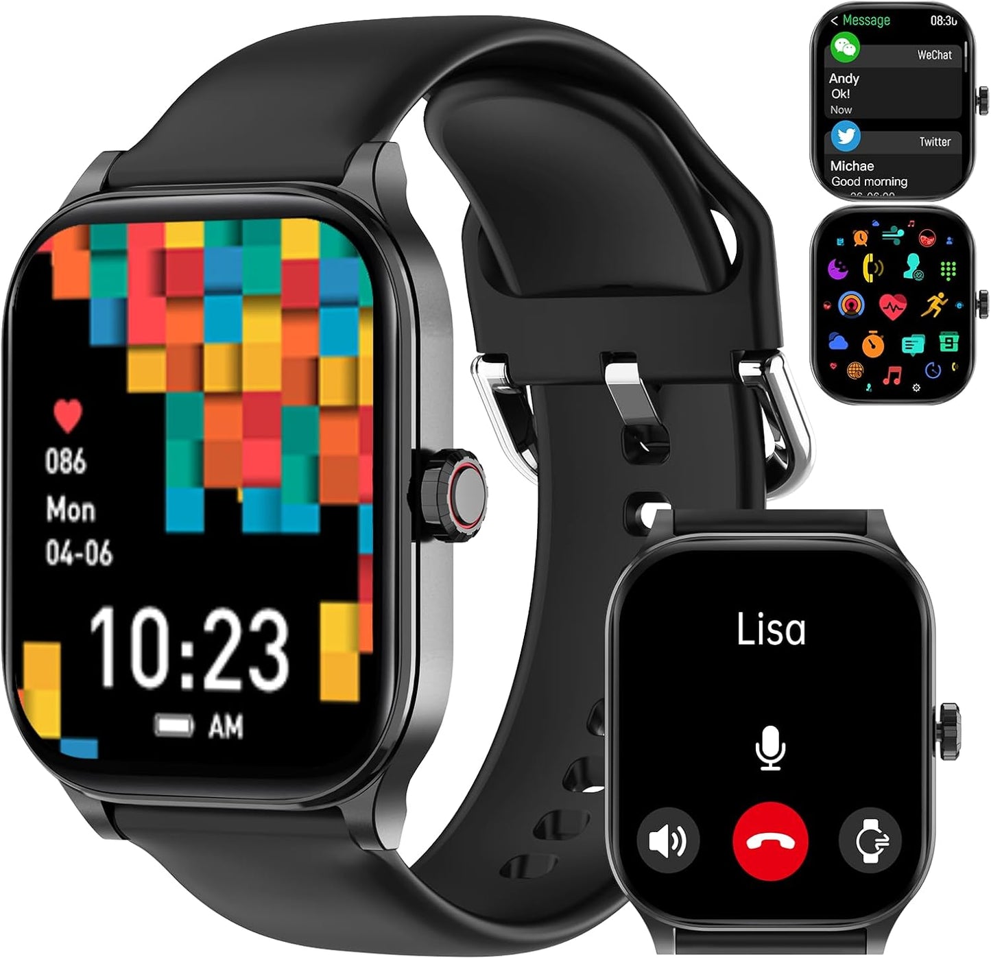 Odsslgw Smartwatch: Answer/Make Calls, Monitor Health, 100+ Sports Modes