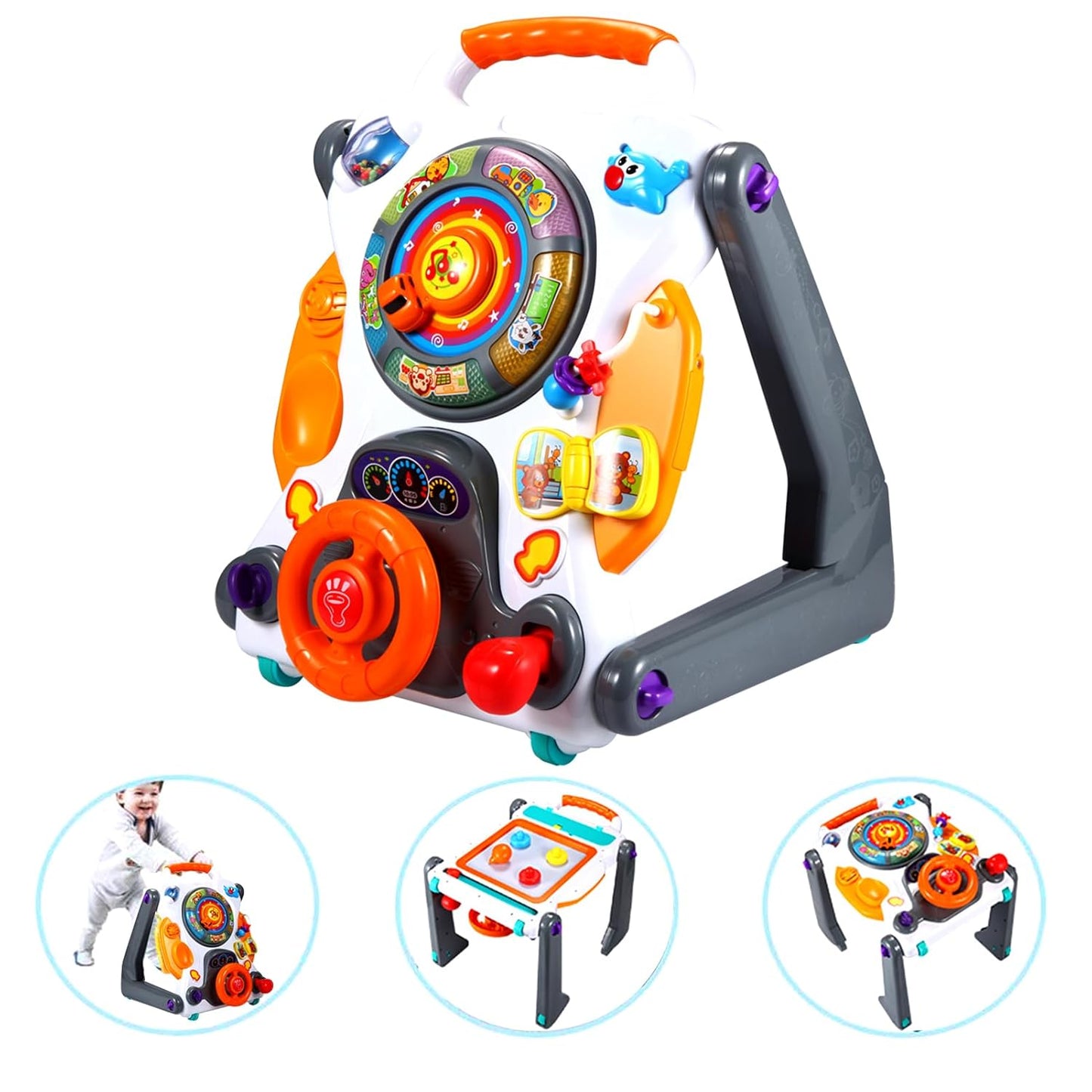 NuoPeng 3-in-1 Sit-to-Stand Baby Walker for Infant Growth