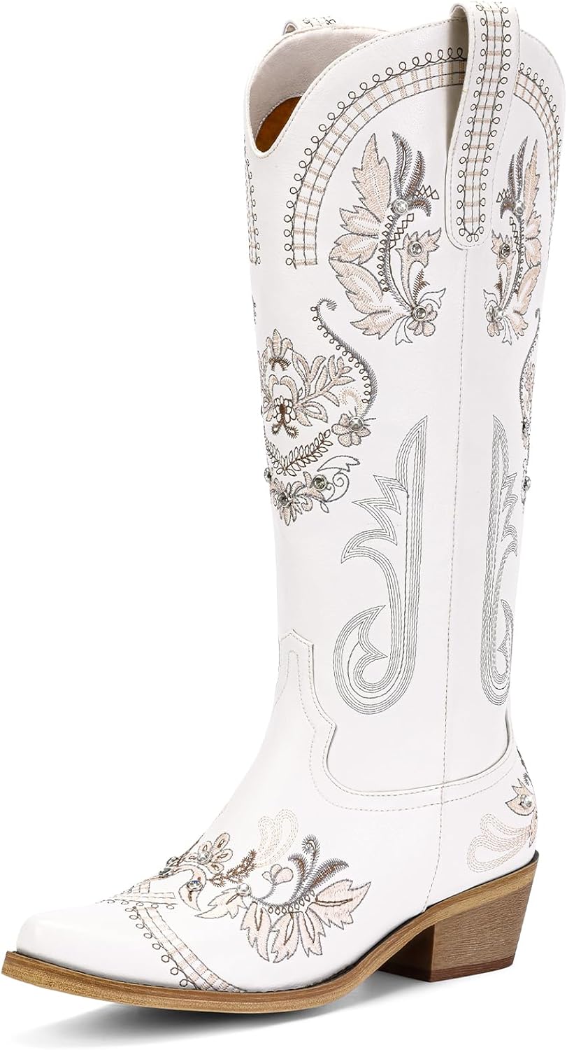 Lumeheel Knee High Western Cowgirl Boots for Women - Stylish