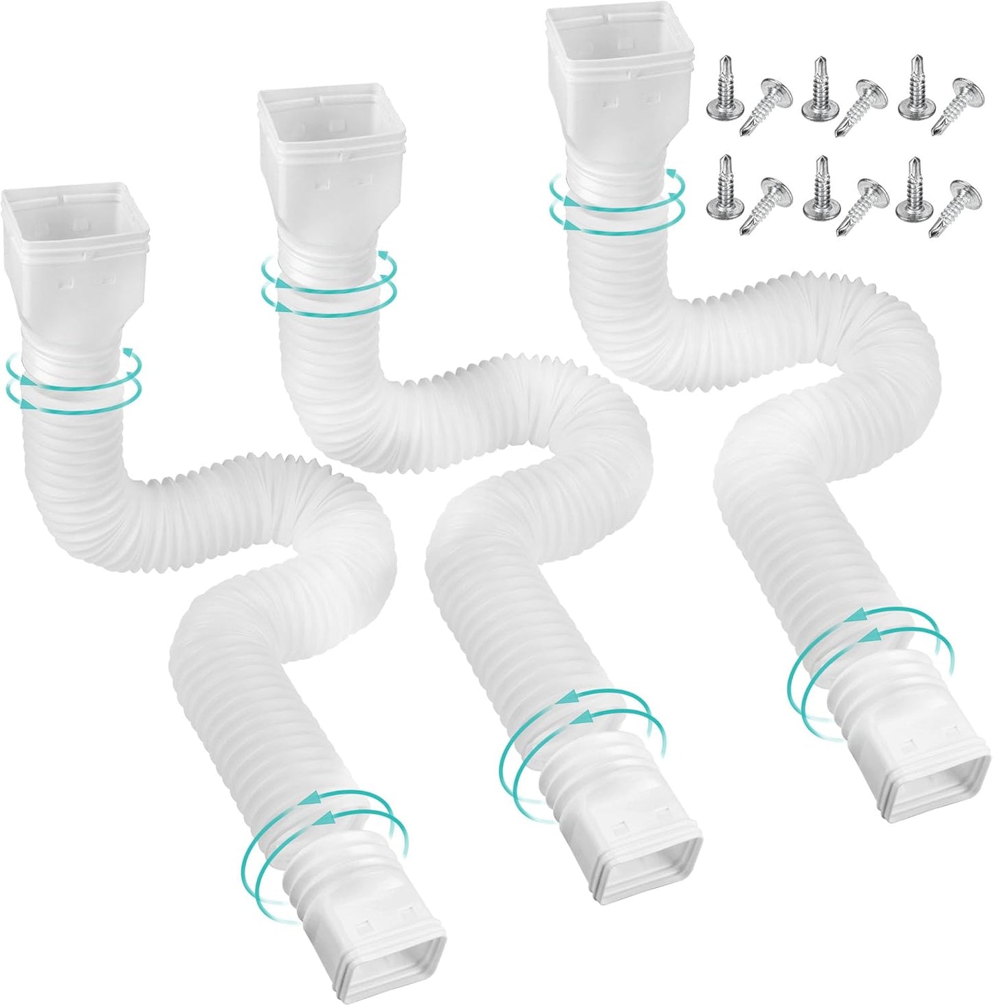 Flexible Rain Gutter Downspout Extensions for Effective Drainage
