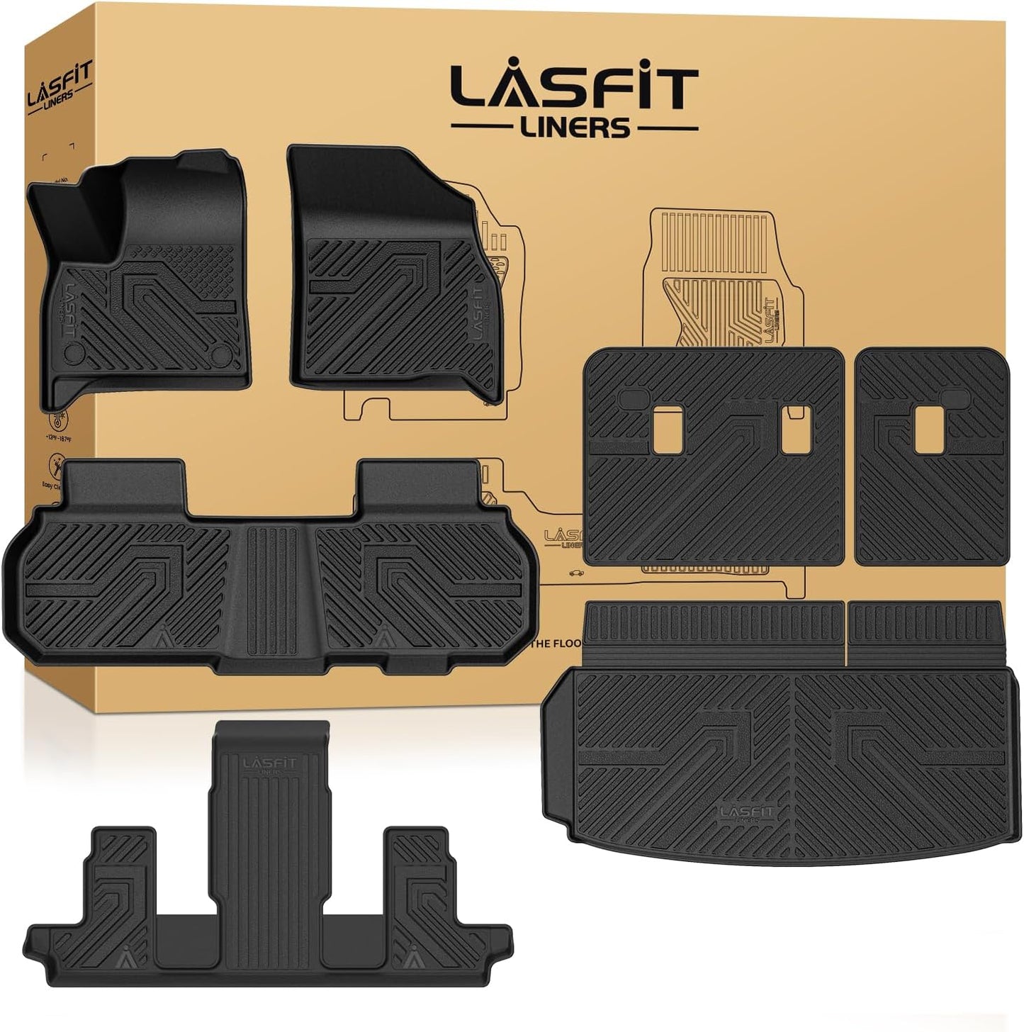 LASFIT Custom Fit Floor Mats for Chevy Traverse & GMC Acadia