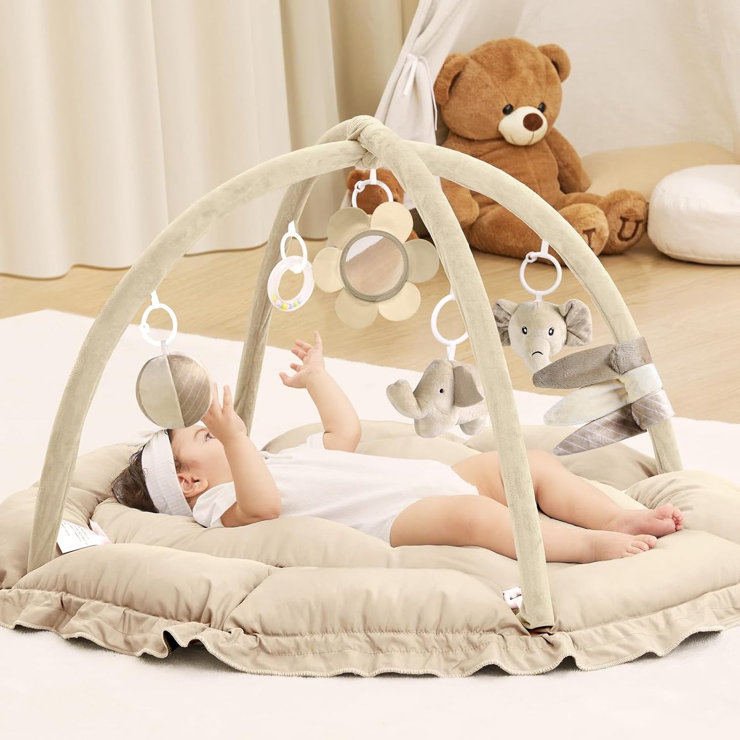5 in 1 Baby Play Gym Mat for Sensory Development and Fun