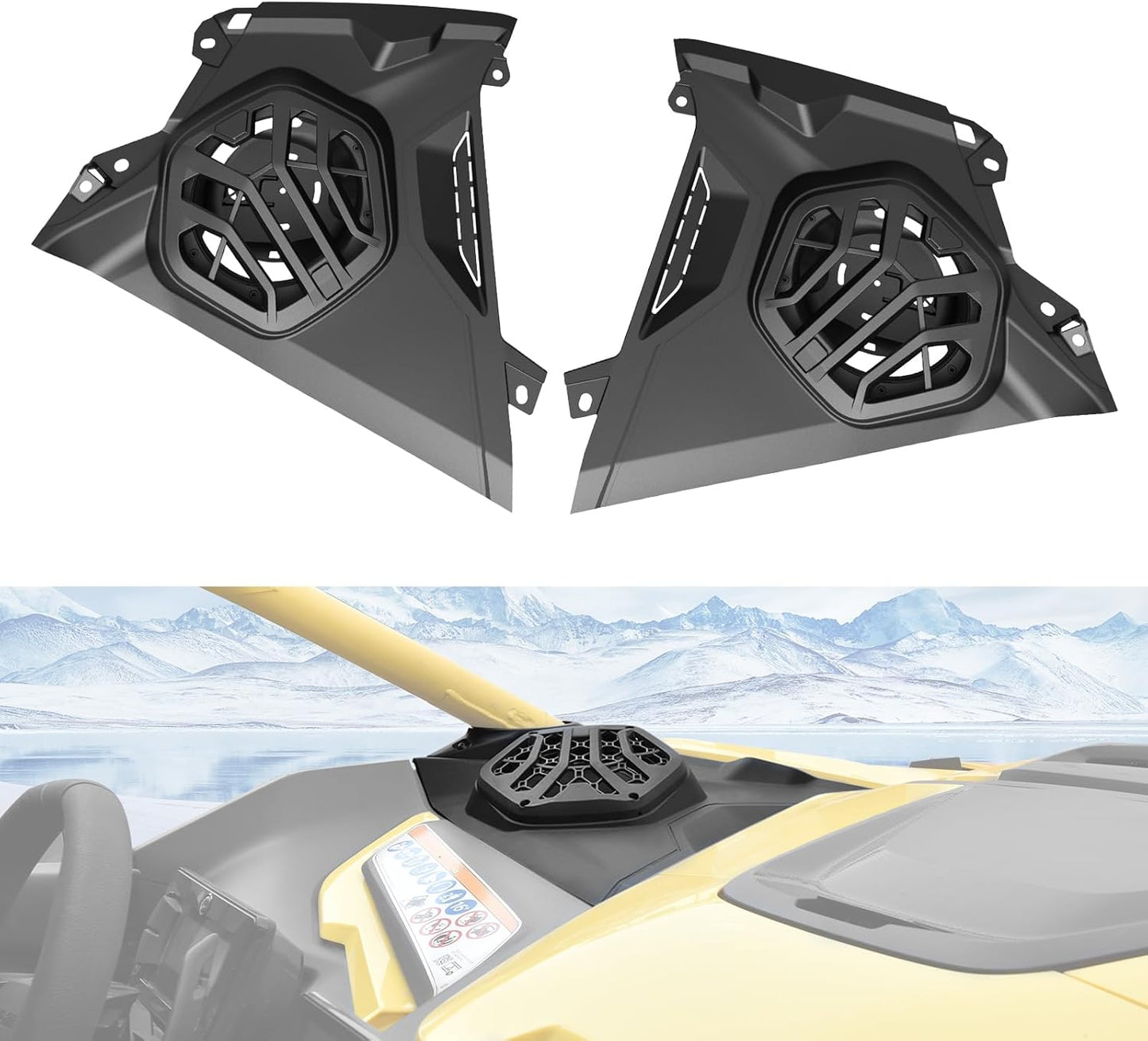 Front Dash Speaker Pods for 2024-2025 Can-Am Maverick R Models