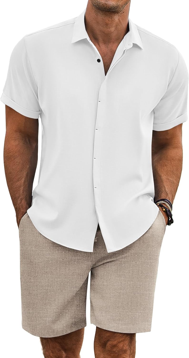 COOFANDY Men's Summer Beach Outfits for Vacation and Fun