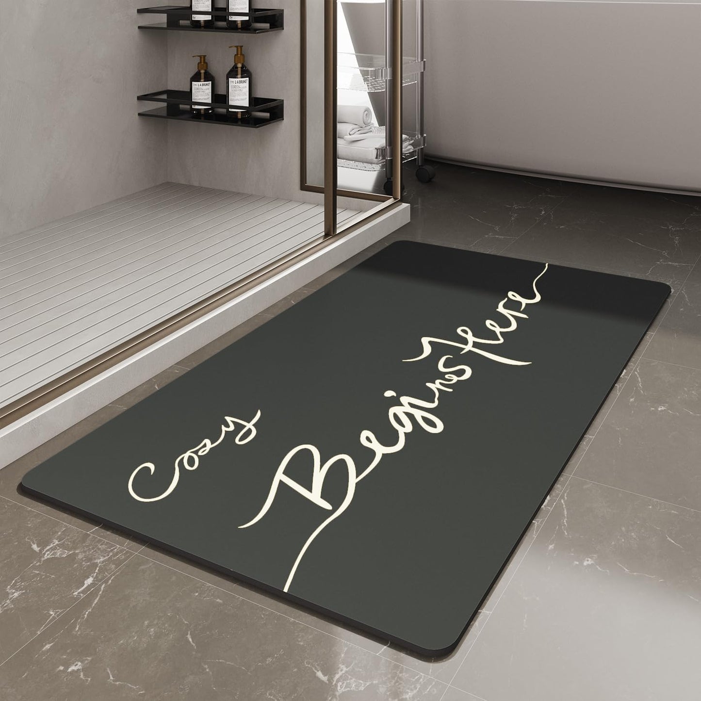 Super Absorbent Non Slip Bath Mat Rug for Bathroom Floor
