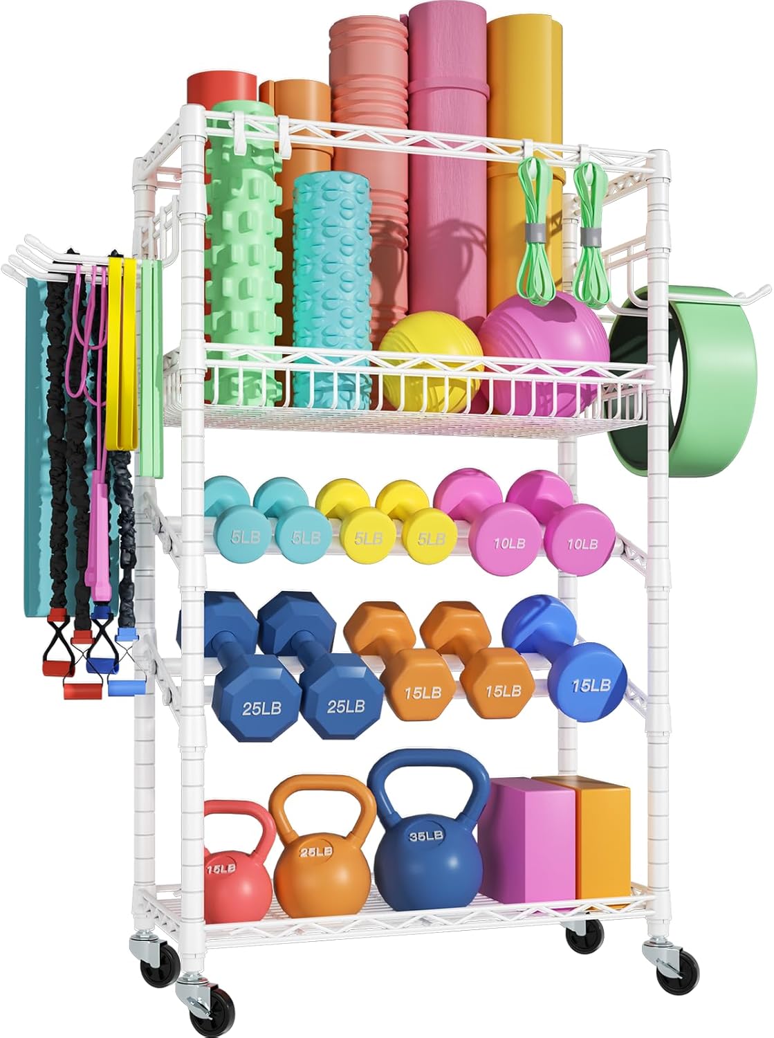 FUTASSI Portable Dumbbell & Yoga Mat Rack