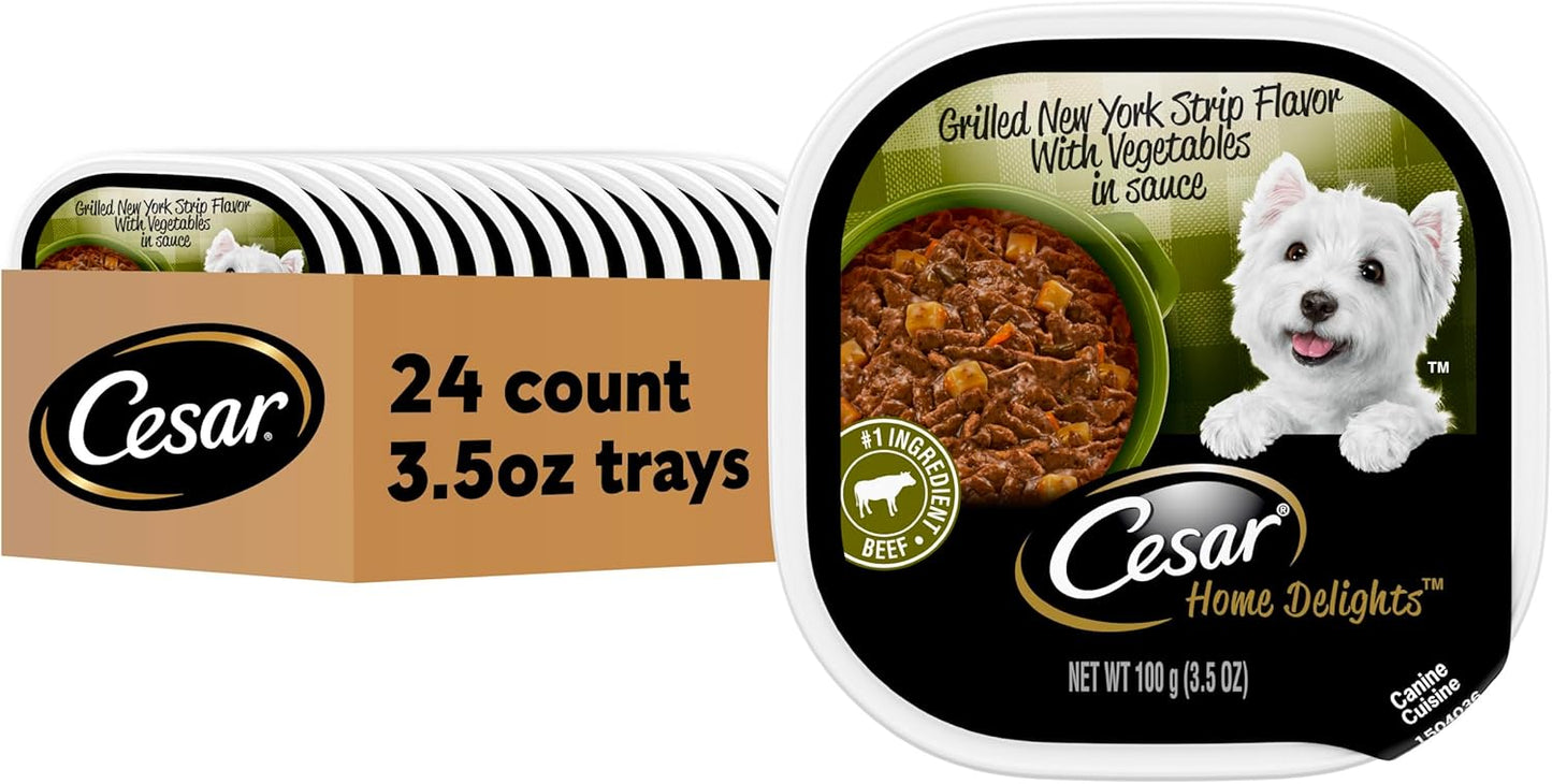 Cesar Home Delights Grilled New York Strip Wet Dog Food Review