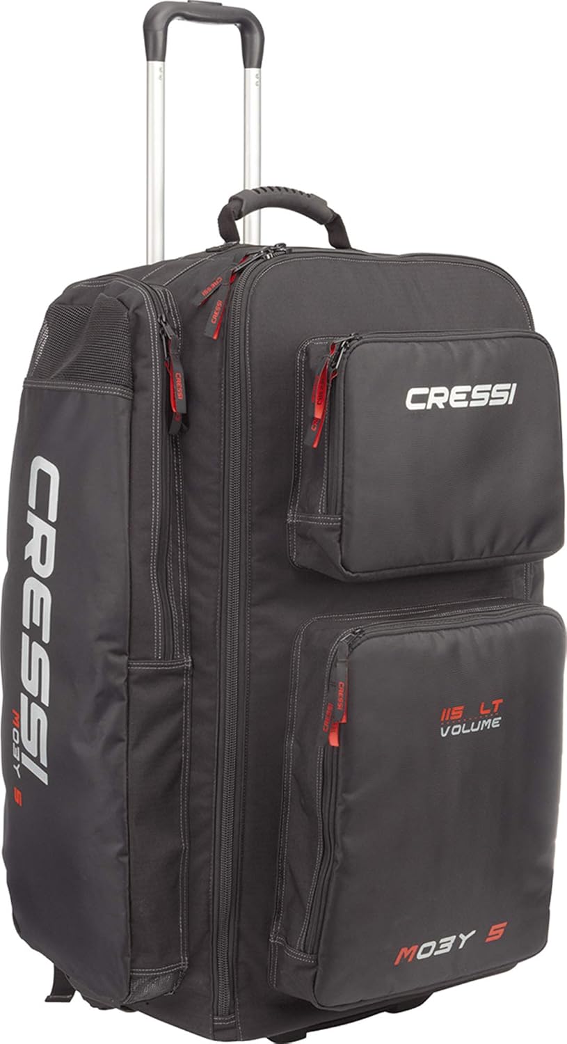 Cressi Strong Large Capacity Roller Luggage Bag for Scuba Gear