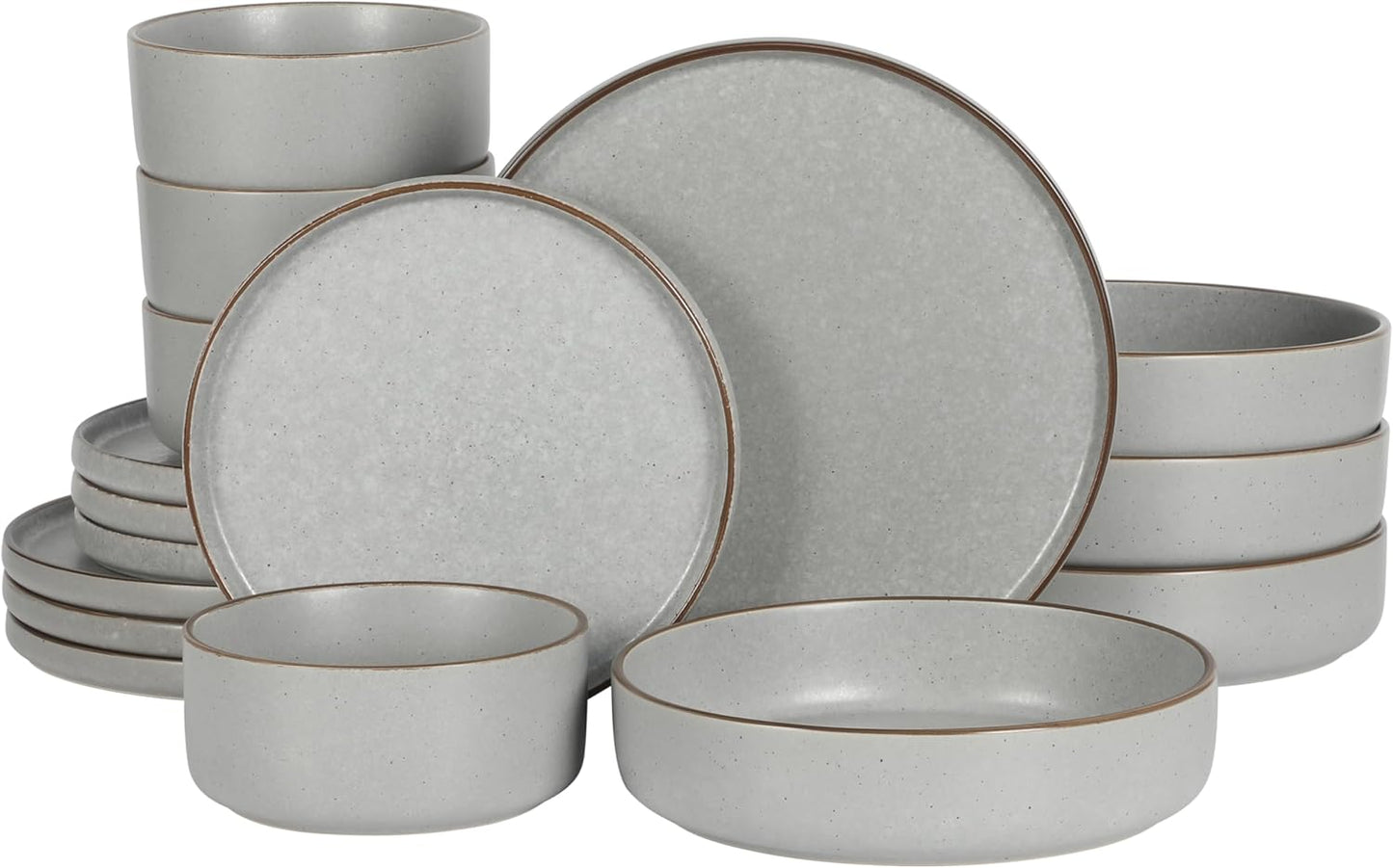 Gibson Elite Gelston Stoneware Matte Reactive Glaze Dinnerware Set