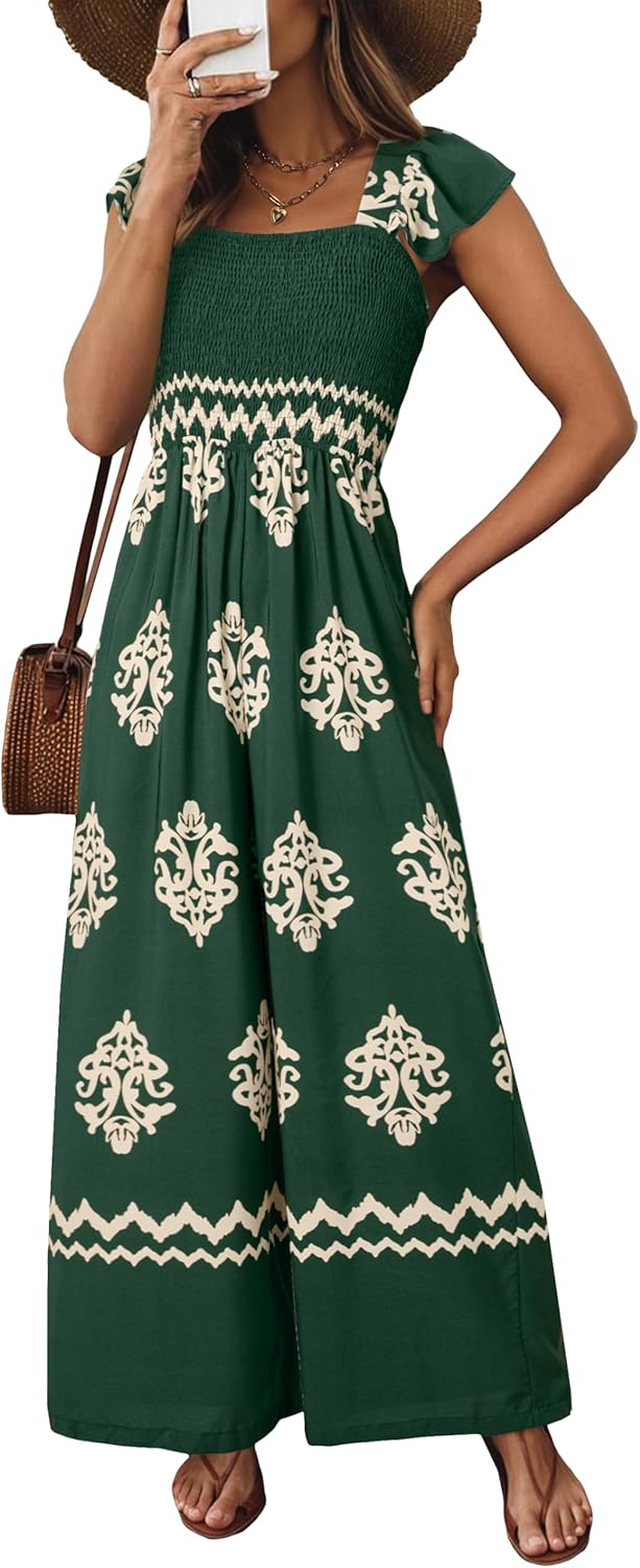 Stylish Womens Summer Jumpsuits with Pockets for Beach Fun