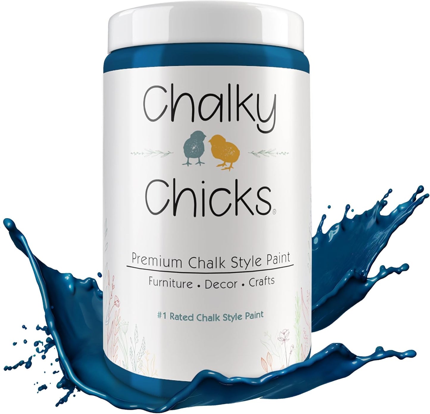 Chalky Chicks 32 Fl Oz Matte Midnight Chalk Paint for Furniture