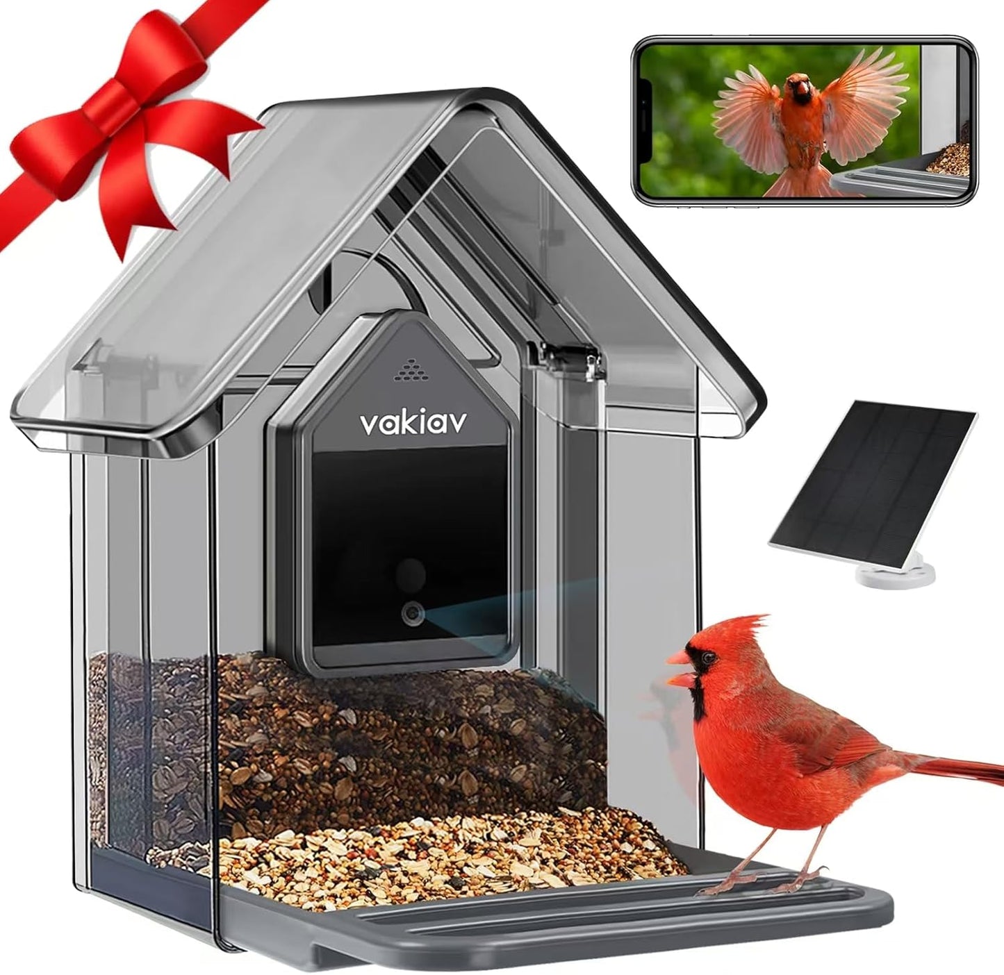 Smart Bird Feeder: AI Identify, Solar Powered