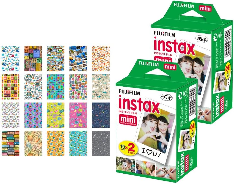Fujifilm Instax Mini Instant Film Bundle with Sticker Frames