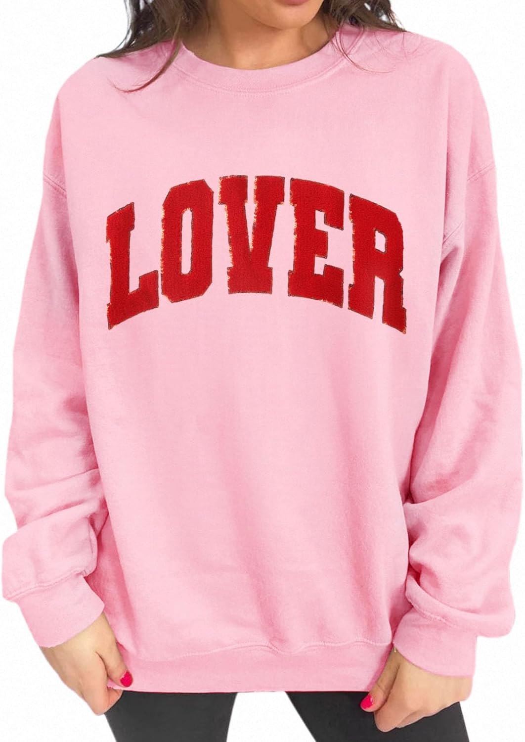 BOUTIKOME Glitter Sequin Valentine Sweatshirt