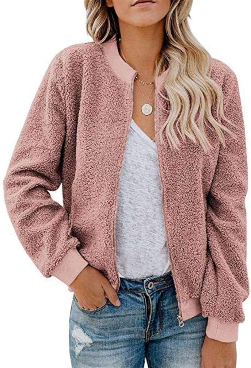 MIROL Women's Sherpa Fleece Jacket for Cozy Casual Style