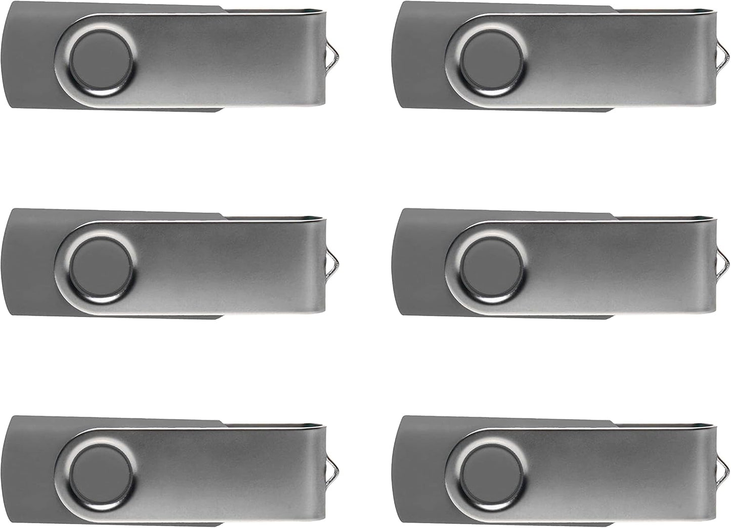 6 Swivel USB Flash Drives Pack, 8GB - Pocket Size Storage