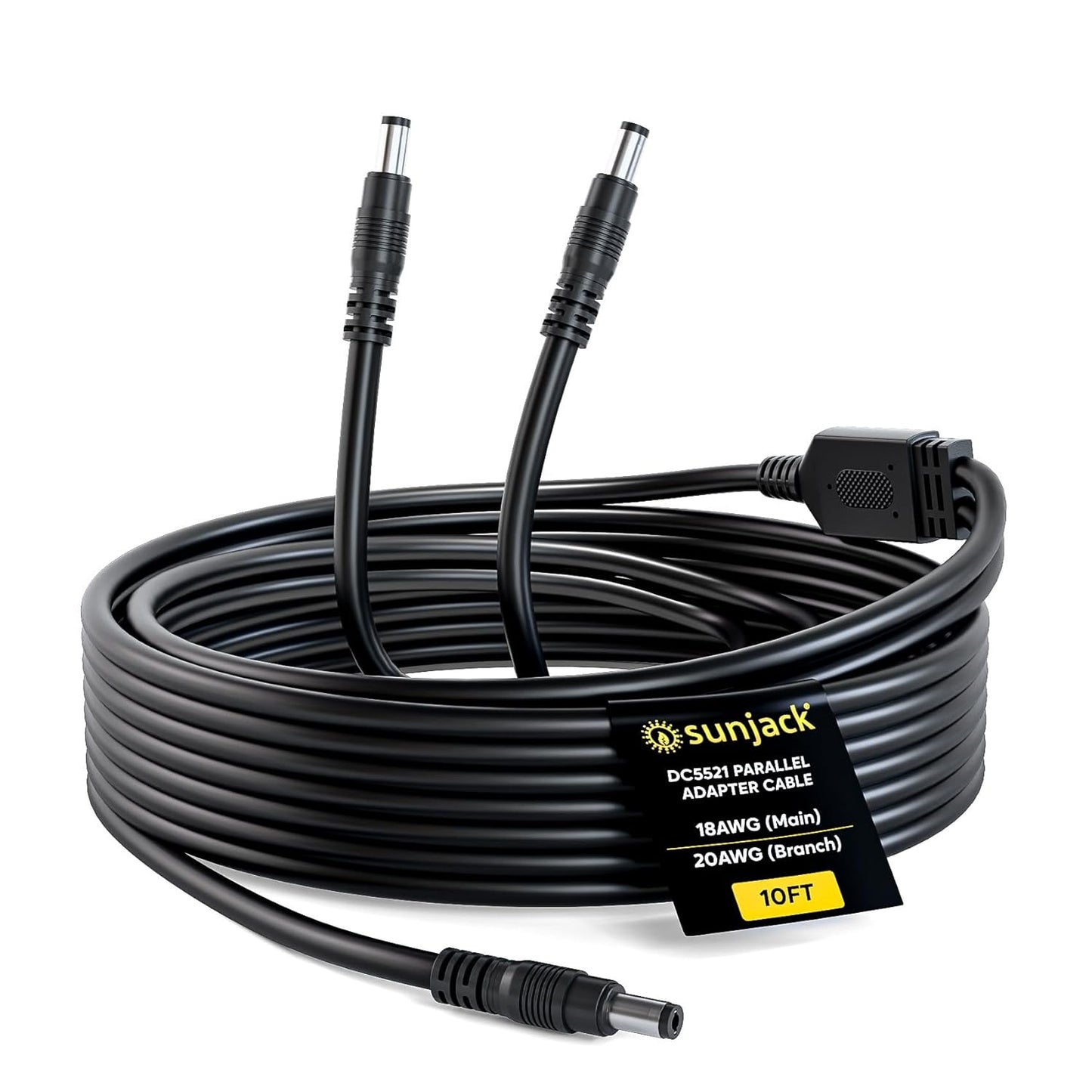 SunJack 10ft Y Branch Cable: Double Solar Power!