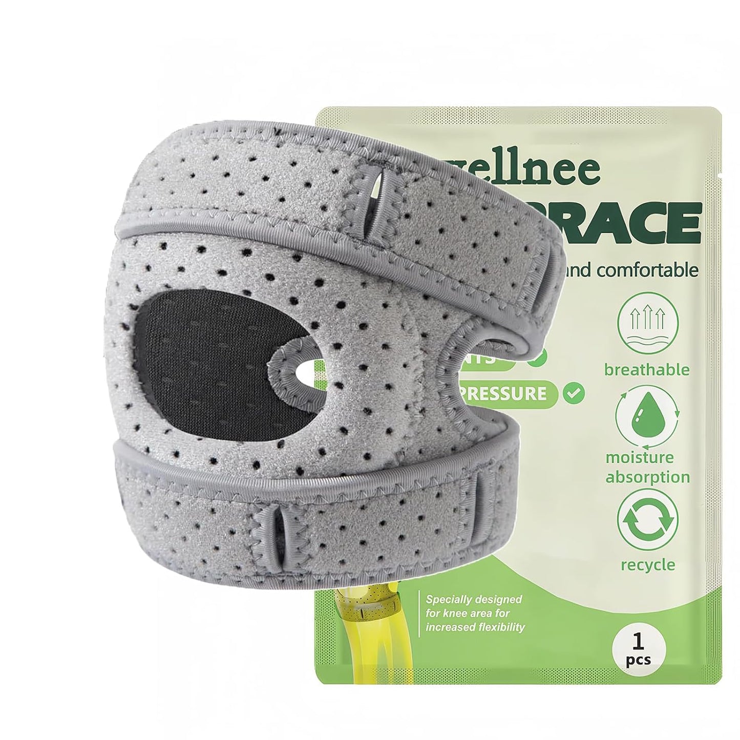Knee Brace for Women Men Adjustable Support with Silicone Pad