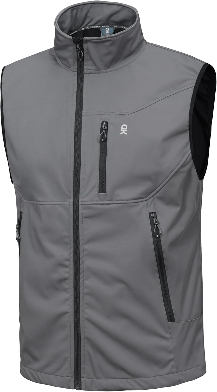 Little Donkey Andy Men's Lightweight Softshell Vest for Travel