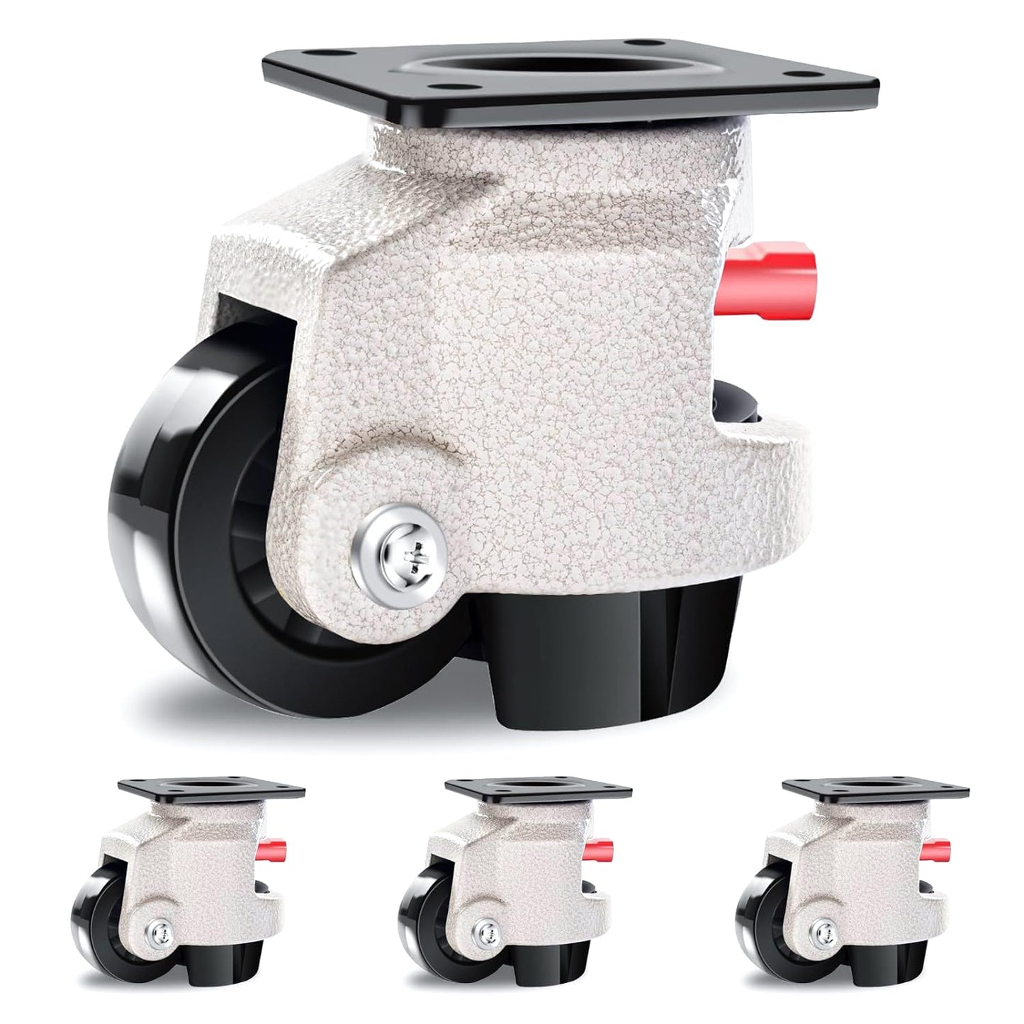 Industrial Grade Leveling Casters Set of 4 for Heavy Duty Use