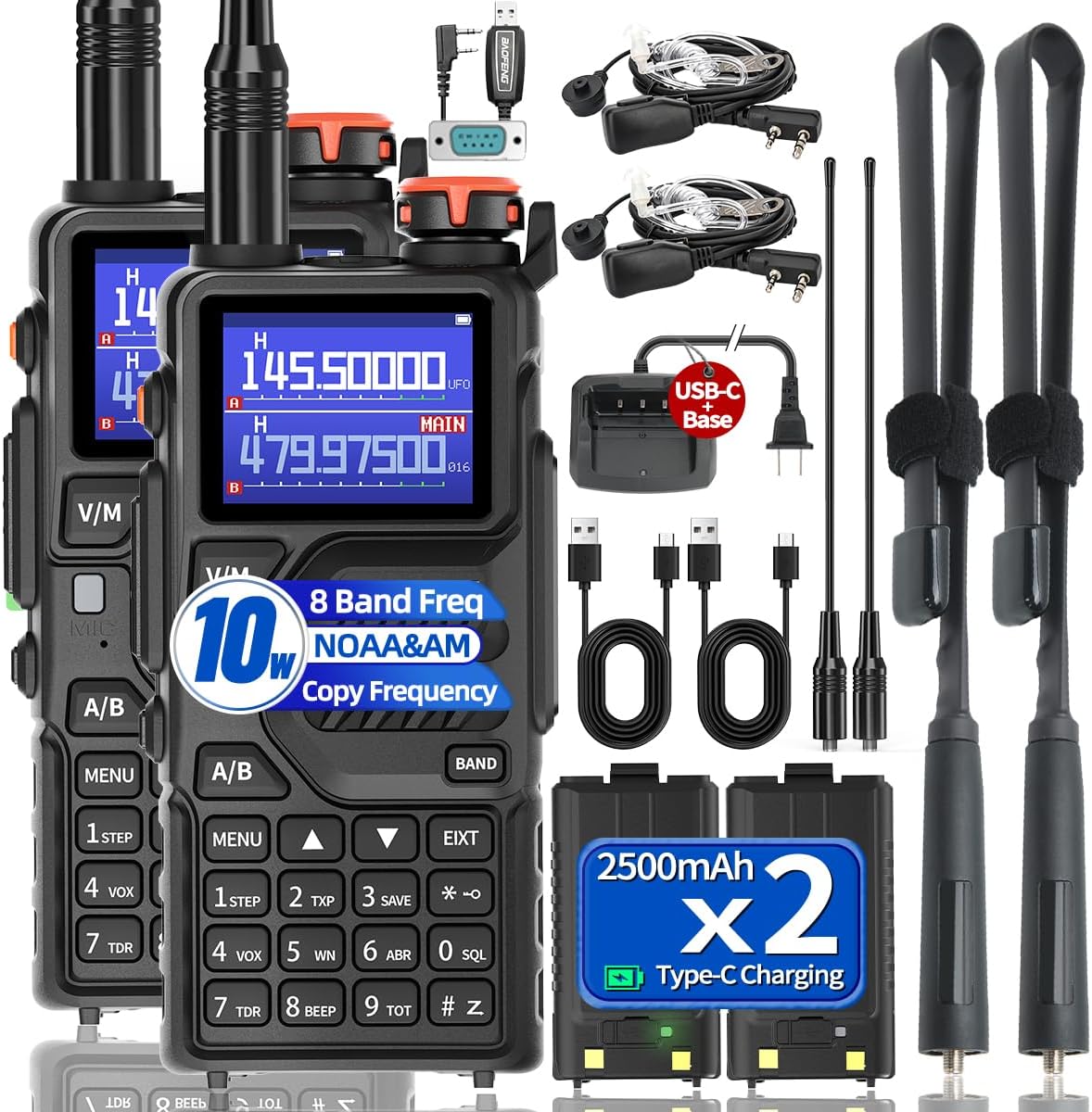 BAOFENG Radio K5Plus 10W Long Range Tactical Walkie Talkie