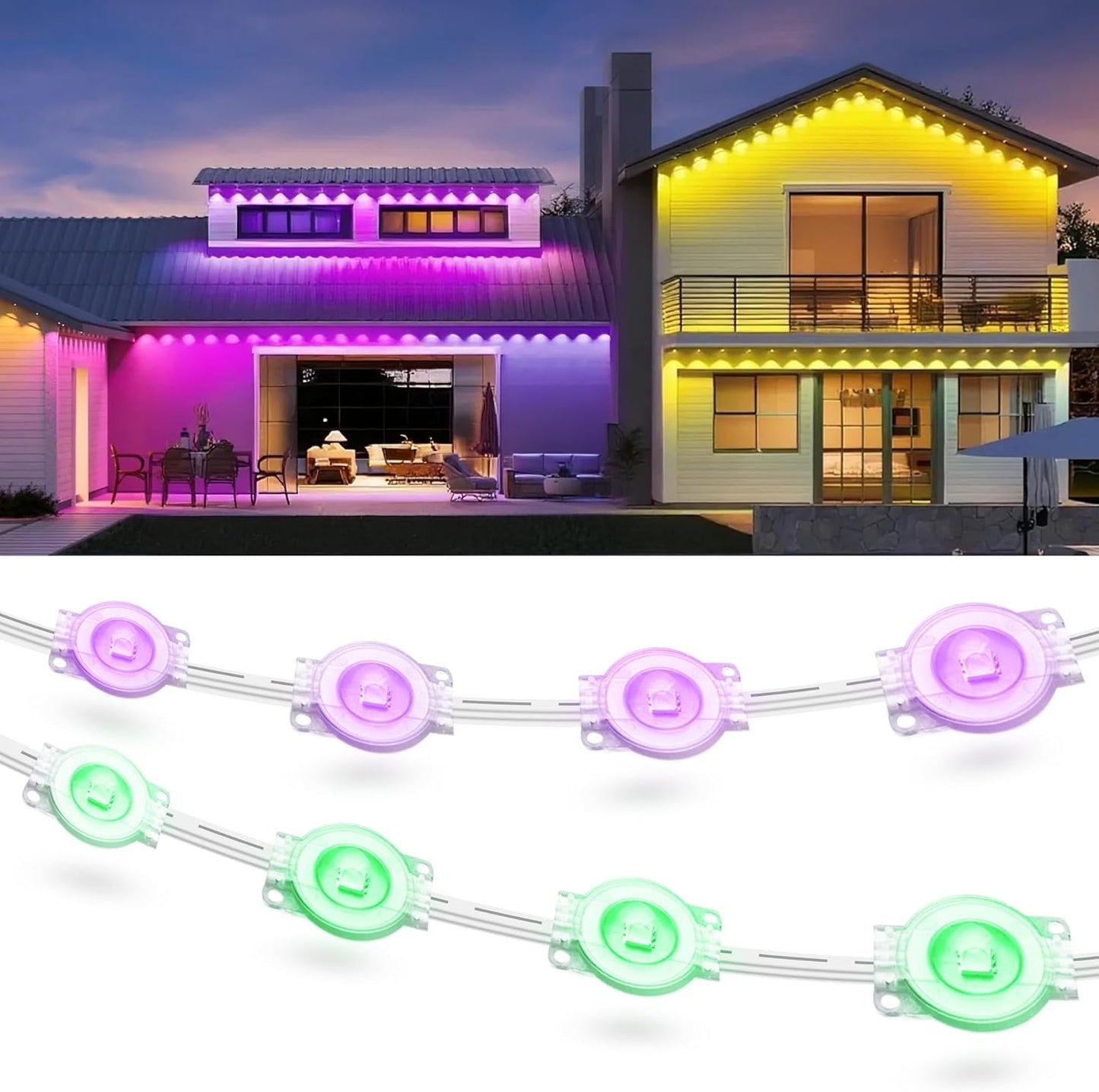 Fussion 200ft Permanent Outdoor Lights for Stunning Holiday Decor
