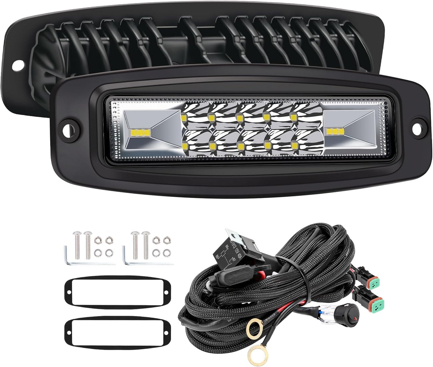 YCHOW-TECH 7 Inch 120W Flush Mount LED Pod Driving Lights