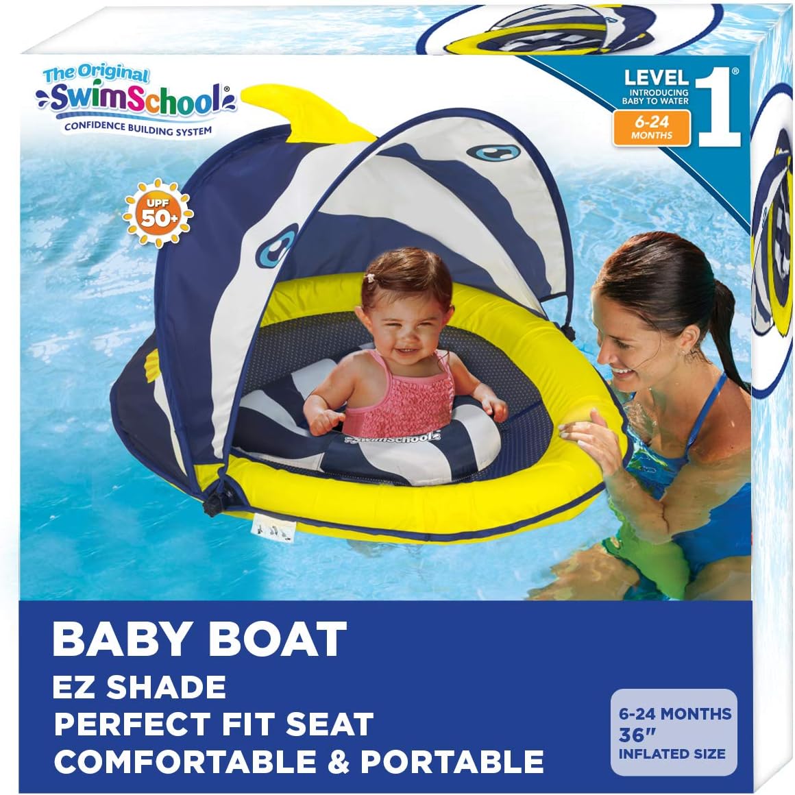 SwimSchool Infant Baby Pool Floats for Safe Water Fun