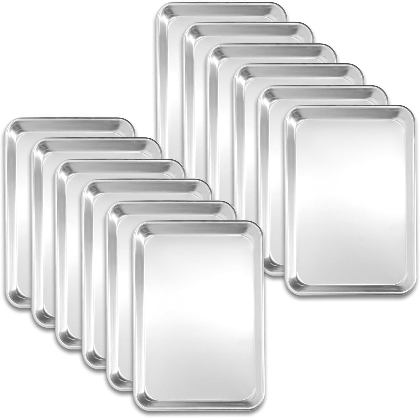 12 Pack Half Size Baking Sheet Pans for Perfect Baking Results