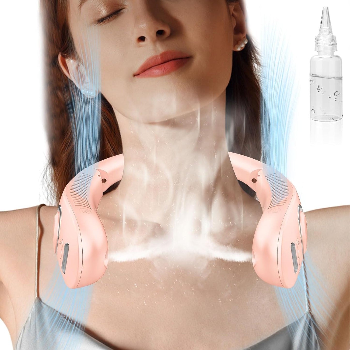 Neck Fan with Water Mist Spray for Ultimate Summer Relief
