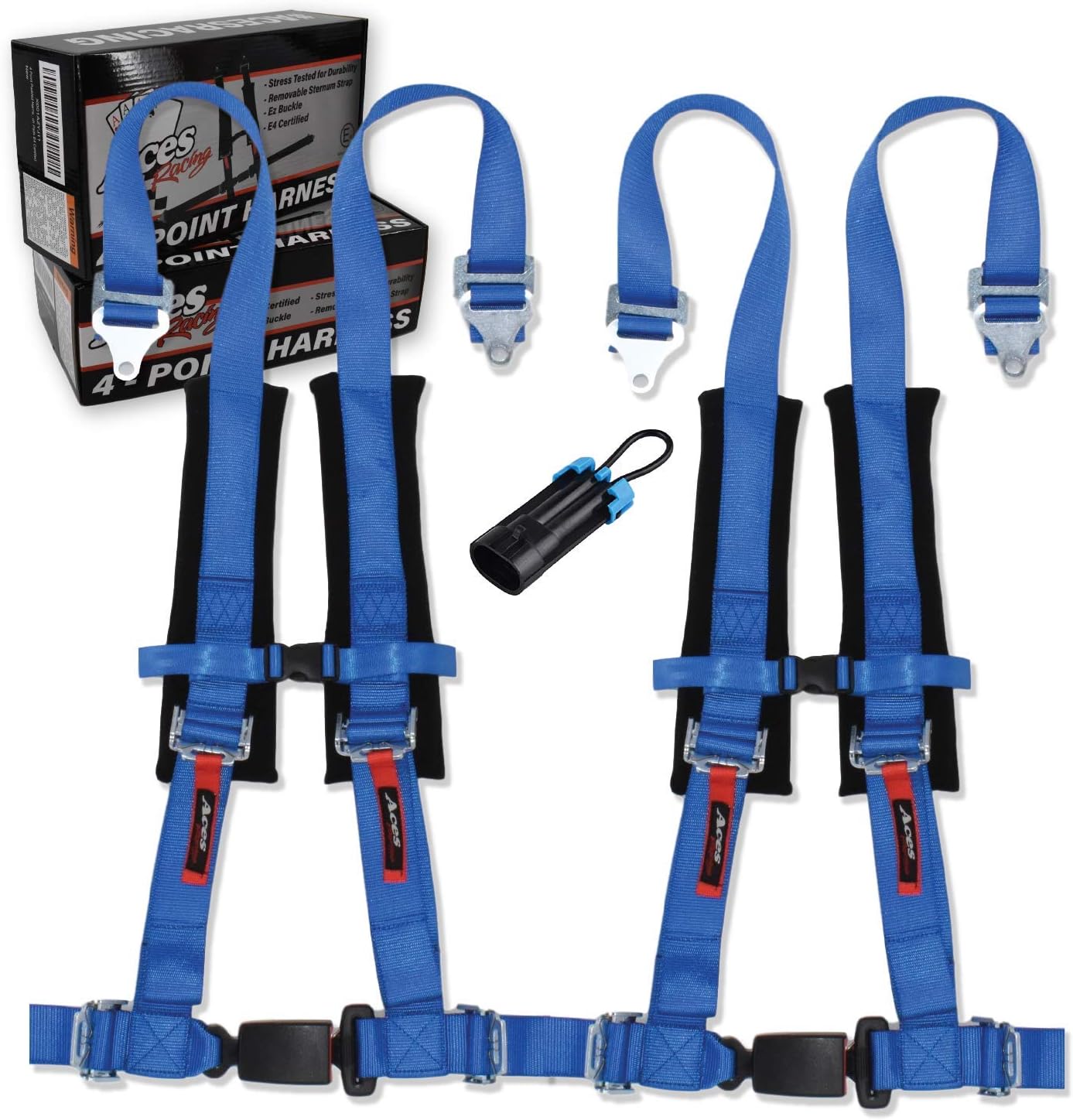 AAAA Aces Racing Harness Pair for Polaris RZR with Bypass Plug
