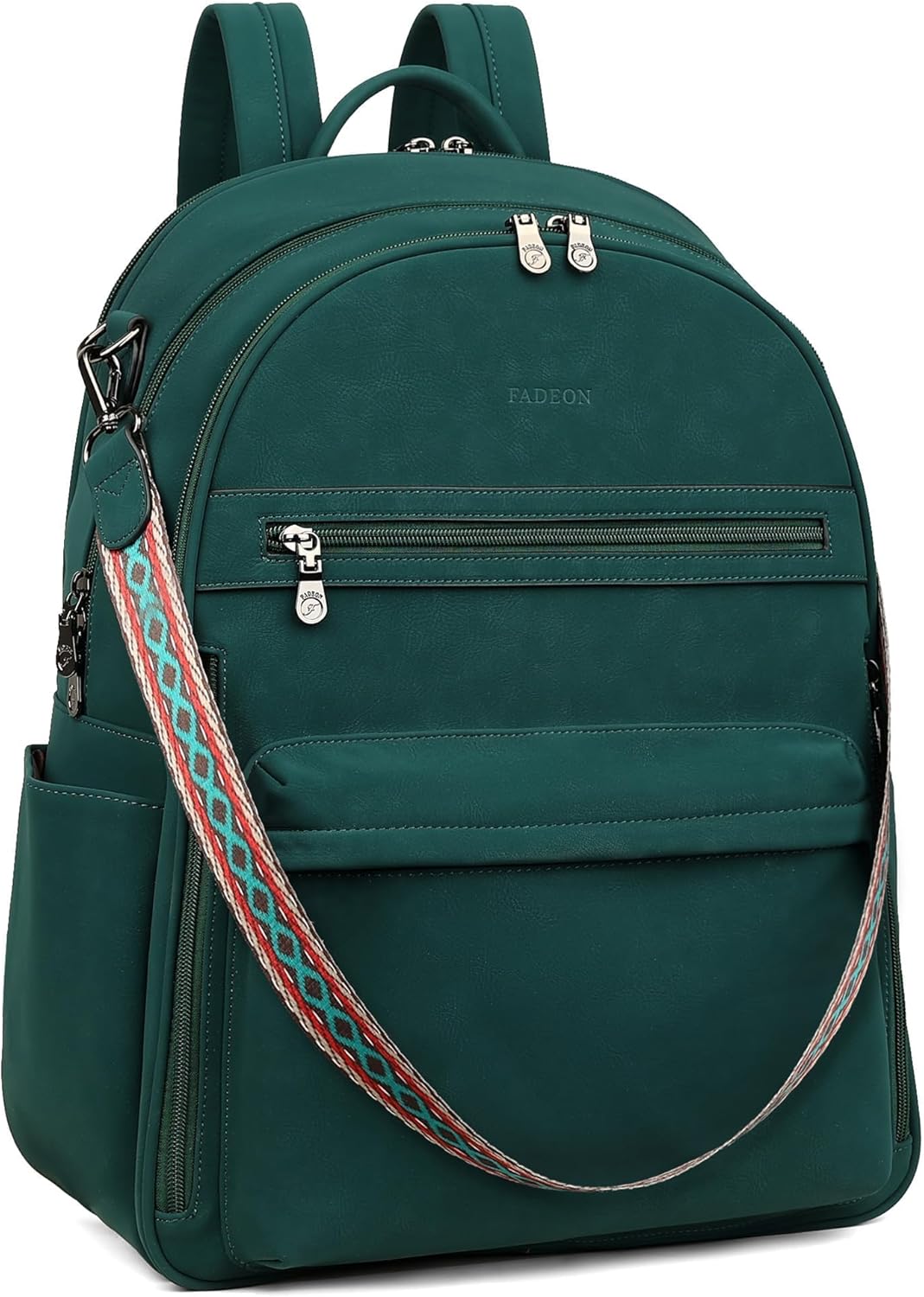 FADEON 15.6 inch Laptop Backpack Purse for Women in Green