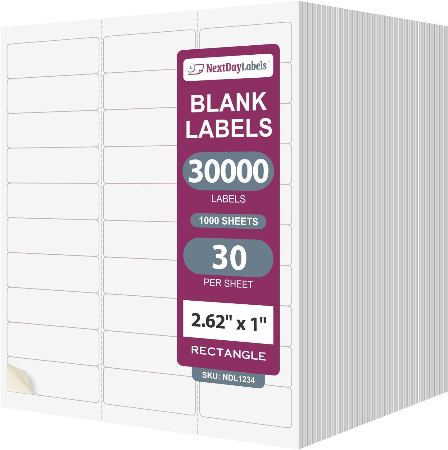 2.5/8in x 1in Rectangular Sticker Labels for All Your Needs