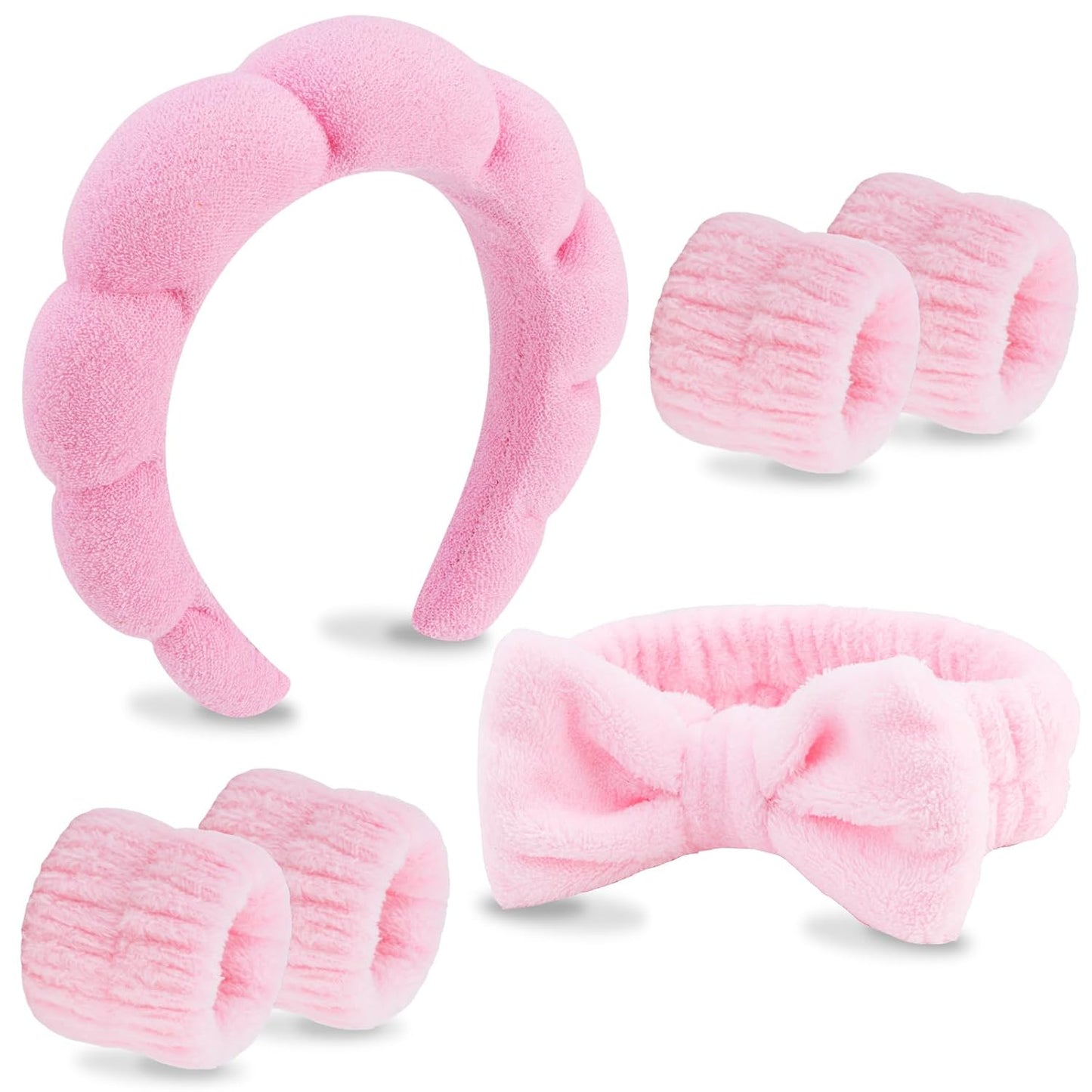 Pink Spa Headband Set - Skincare Essential