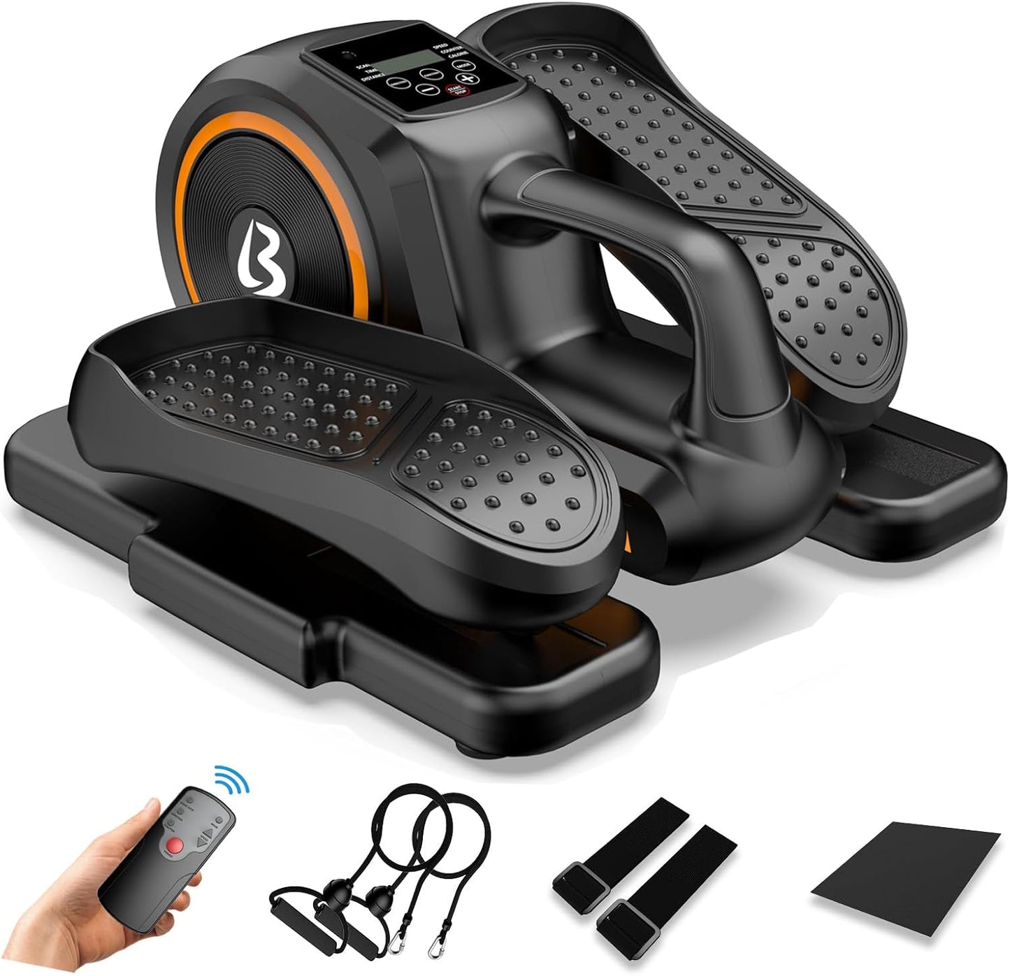 Compact & Quiet Seated Elliptical with Remote Control