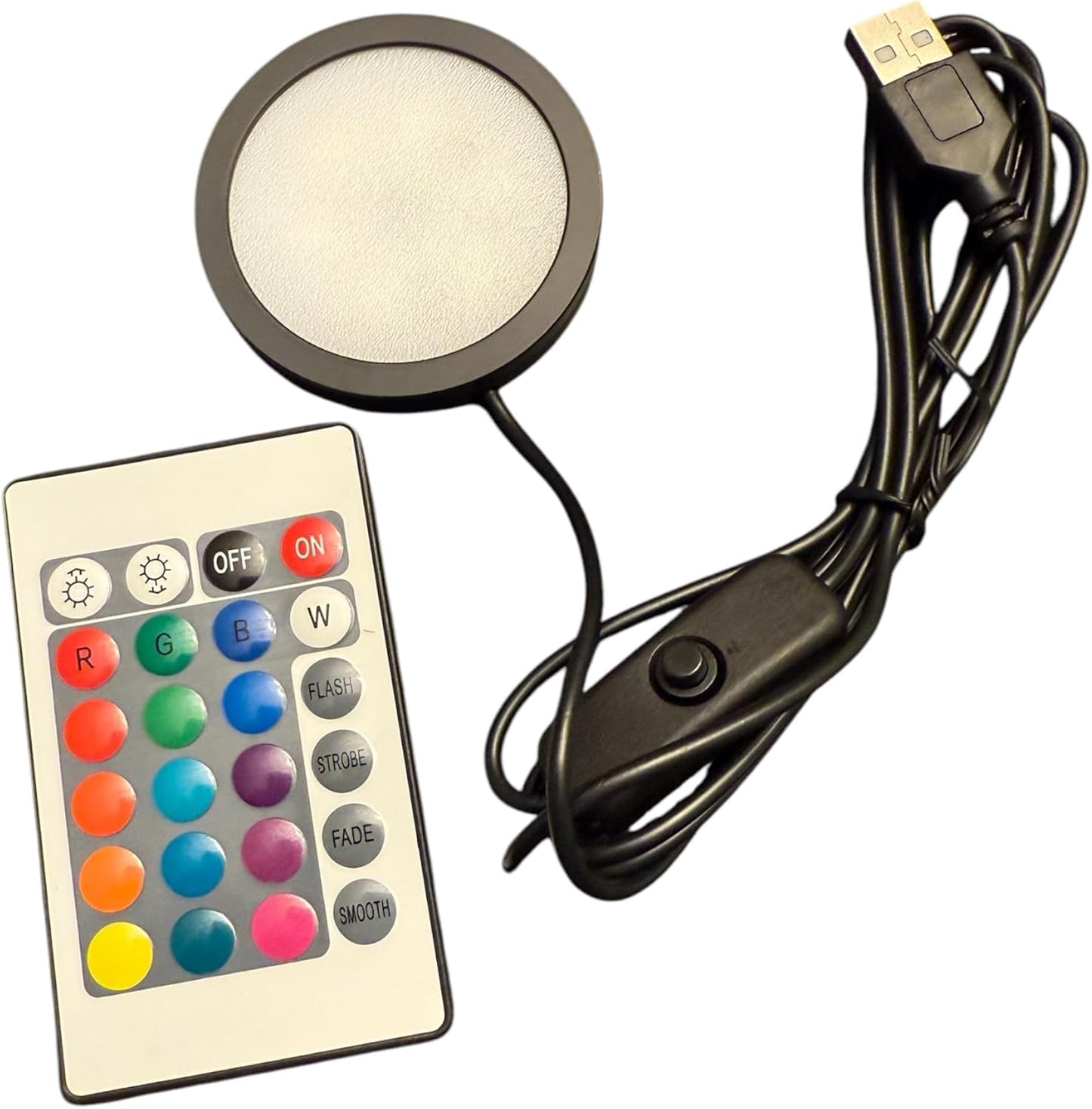 16-Color RGB USB Puck Light for Bambu Lab 3D Projects