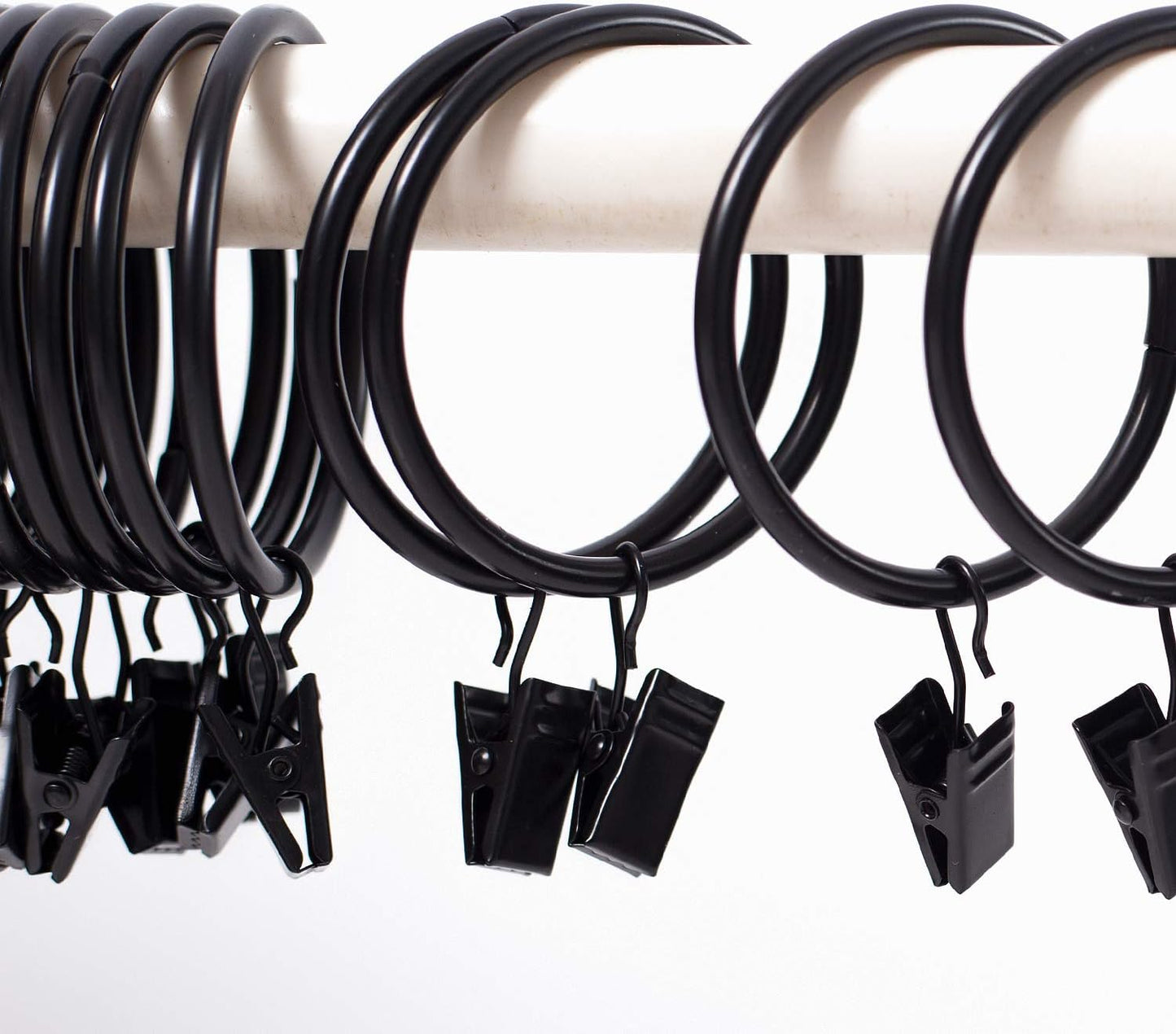 Rustproof Black Drapery Rings for Stronger Hang