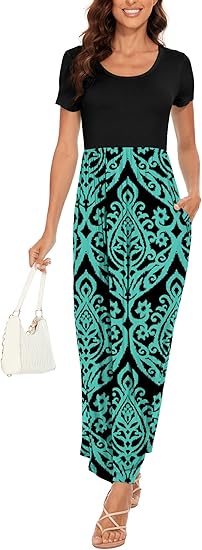 HAOMEILI Women's Casual Maxi Dresses with Pockets for Comfort